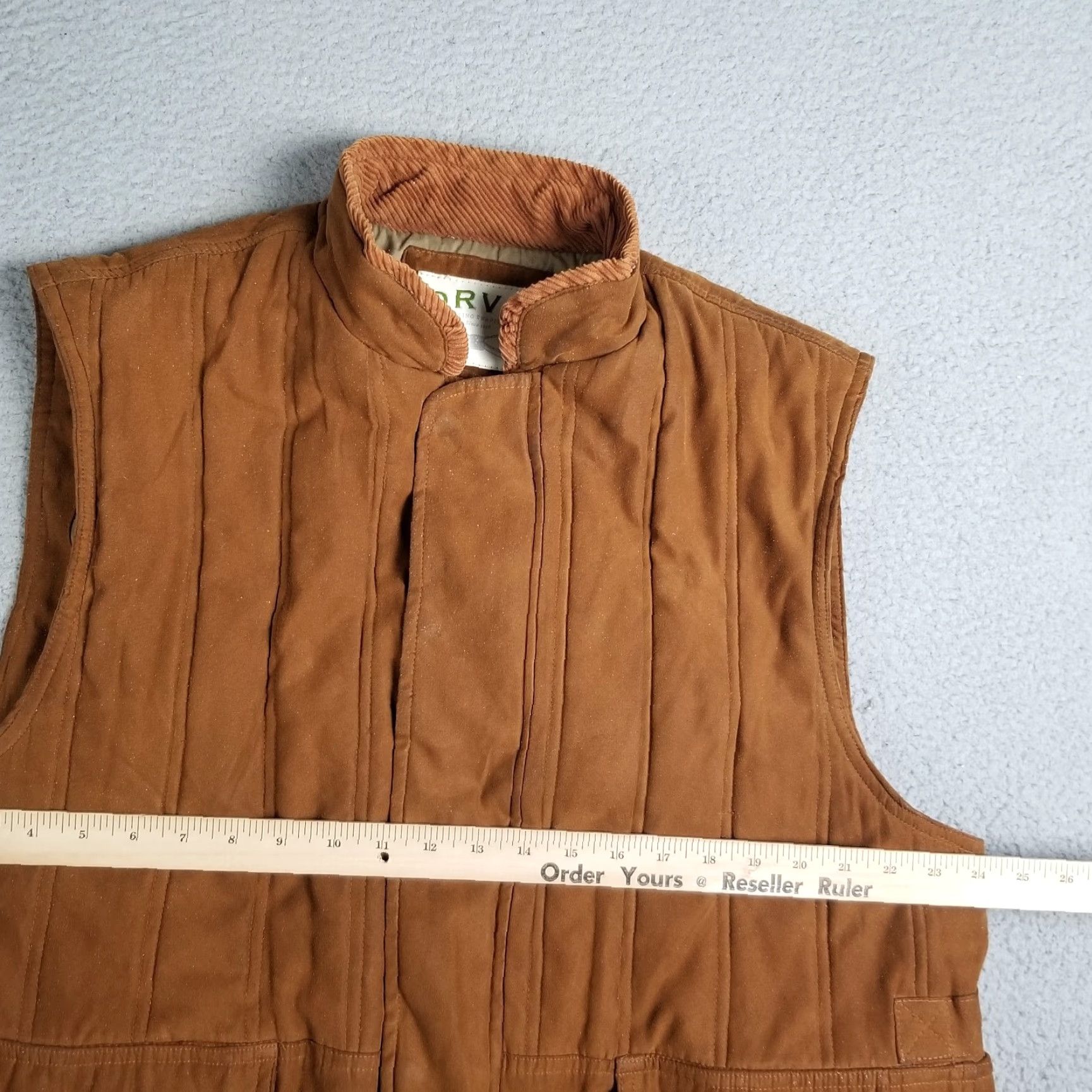 Orvis Orvis Vest Faux Suede Polyester Men XL Corduroy Trim Fishing Hunting Jacket Size US XL / EU 56 / 4 - 5 Thumbnail
