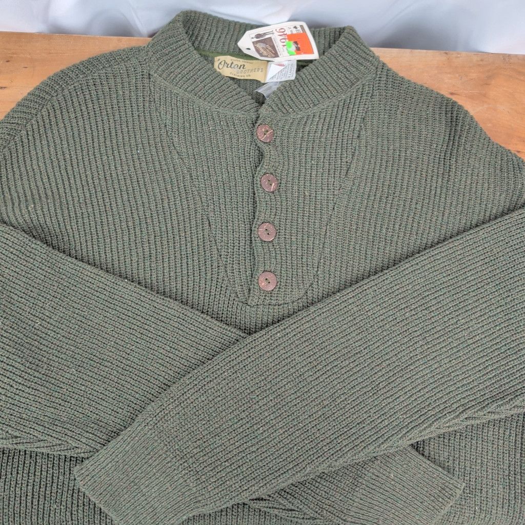Other Men's USA Made Orton Bros Fisherman Neck Henley Sweater XL Size US XL / EU 56 / 4 - 1 Thumbnail