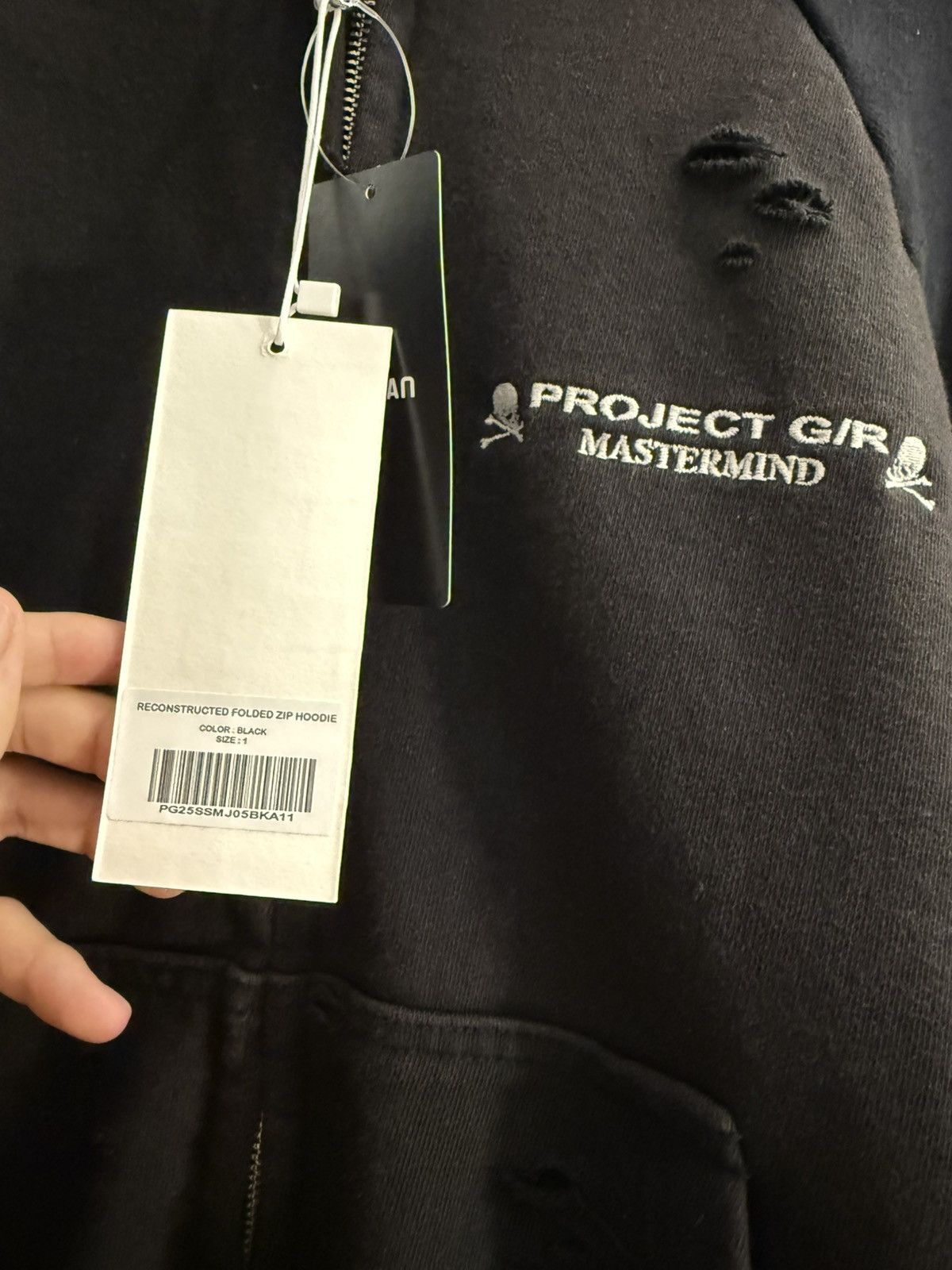 Mastermind Japan × PROJECT G/R Mastermind Japan x Project G/R Reconstructed Zip-Up Hoodie Size US M / EU 48-50 / 2 - 6 Thumbnail