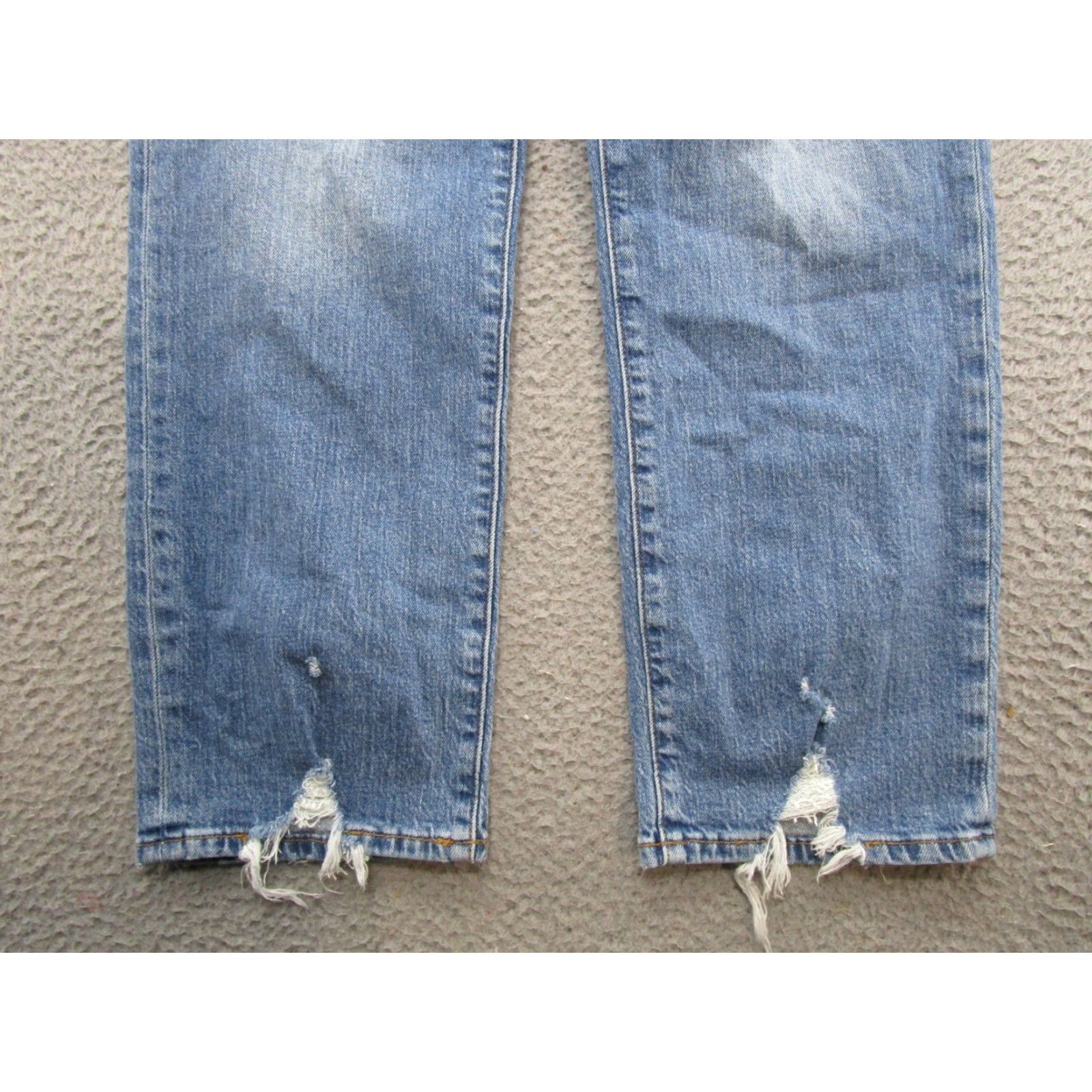 Denime Daze Jeans Women’s Blue Distressed Denim Jeans Size 29 Stretch Cotton Organic Size 29" - 2 Thumbnail