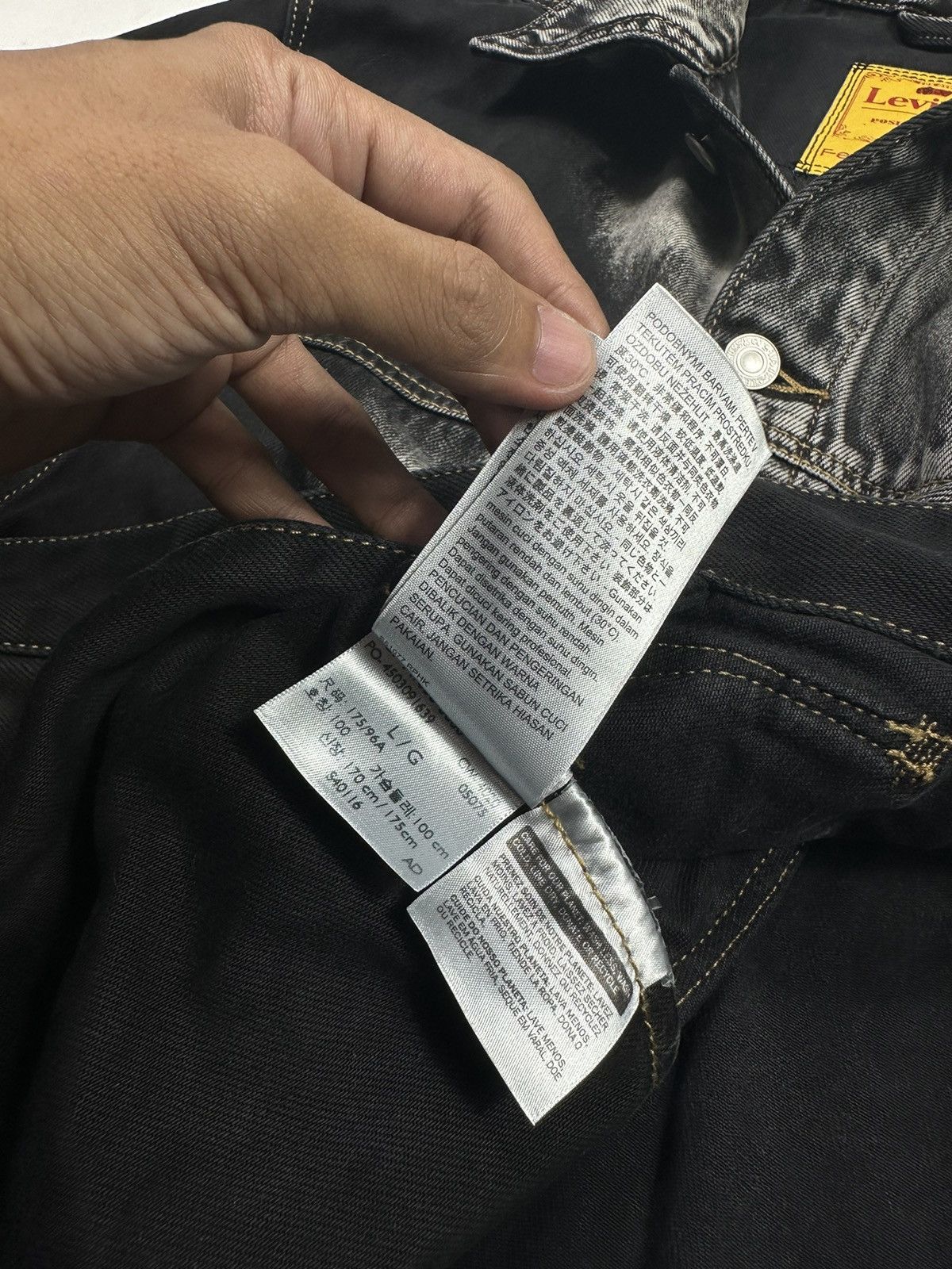 Feng Chen Wang × Levi's FENG CHEN WANG Blue & Black Levi's Edition Denim Oversized Size US L / EU 52-54 / 3 - 15 Thumbnail