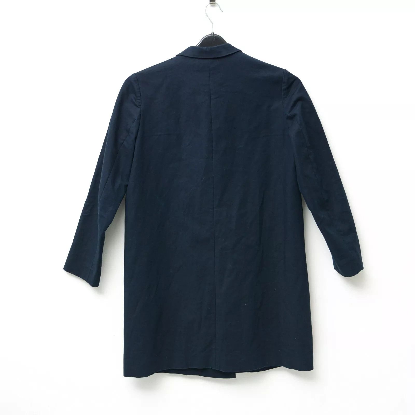 Cos Womens S Jacket Coat EU 36 Overcoat Zip Cotton Long Coat Size S / US 4 / IT 40 - 2 Thumbnail