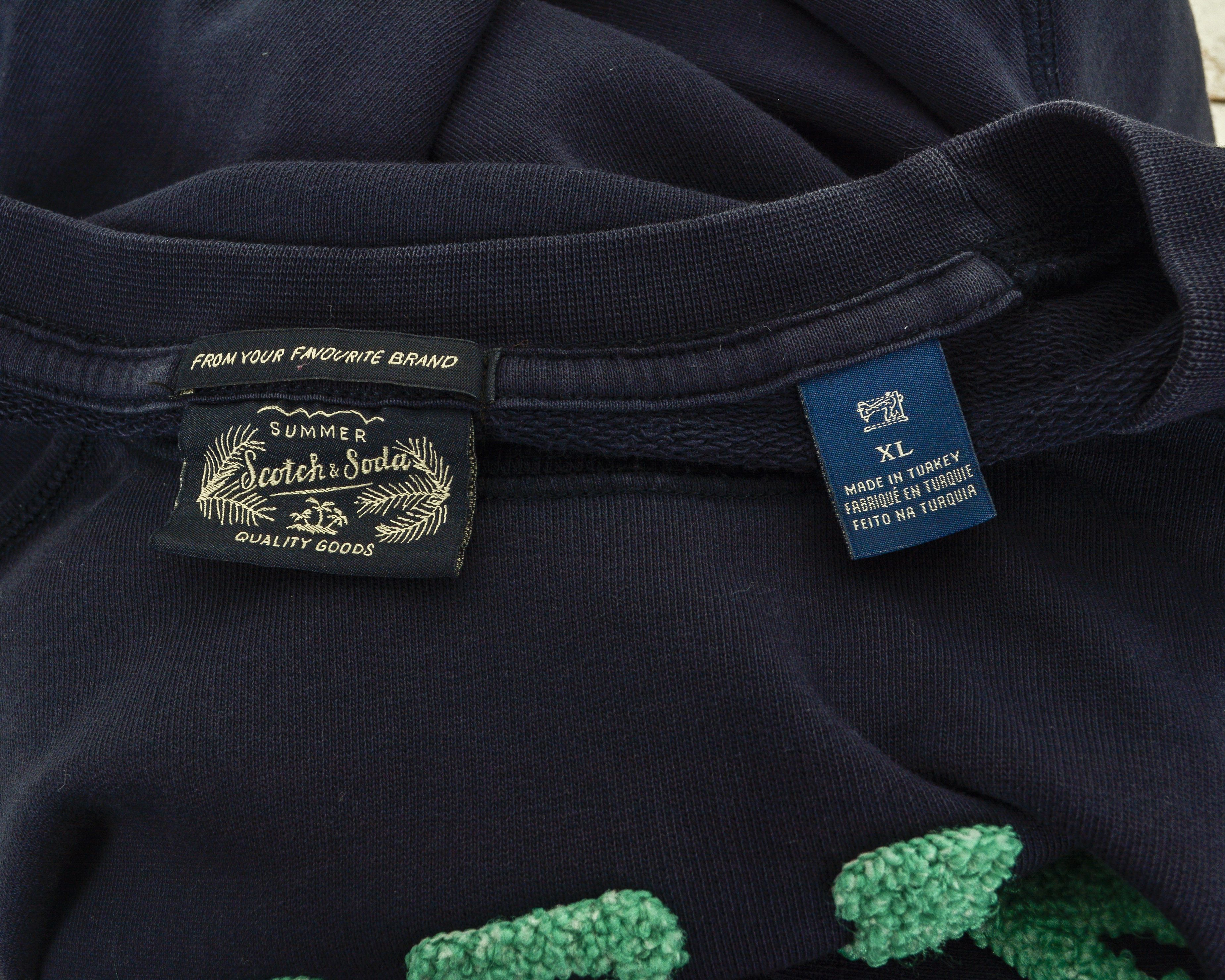 Scotch & Soda XL Men Sweatshirt Sweater Jumper Pullover Cotton Blue Navy Size US XL / EU 56 / 4 - 2 Thumbnail