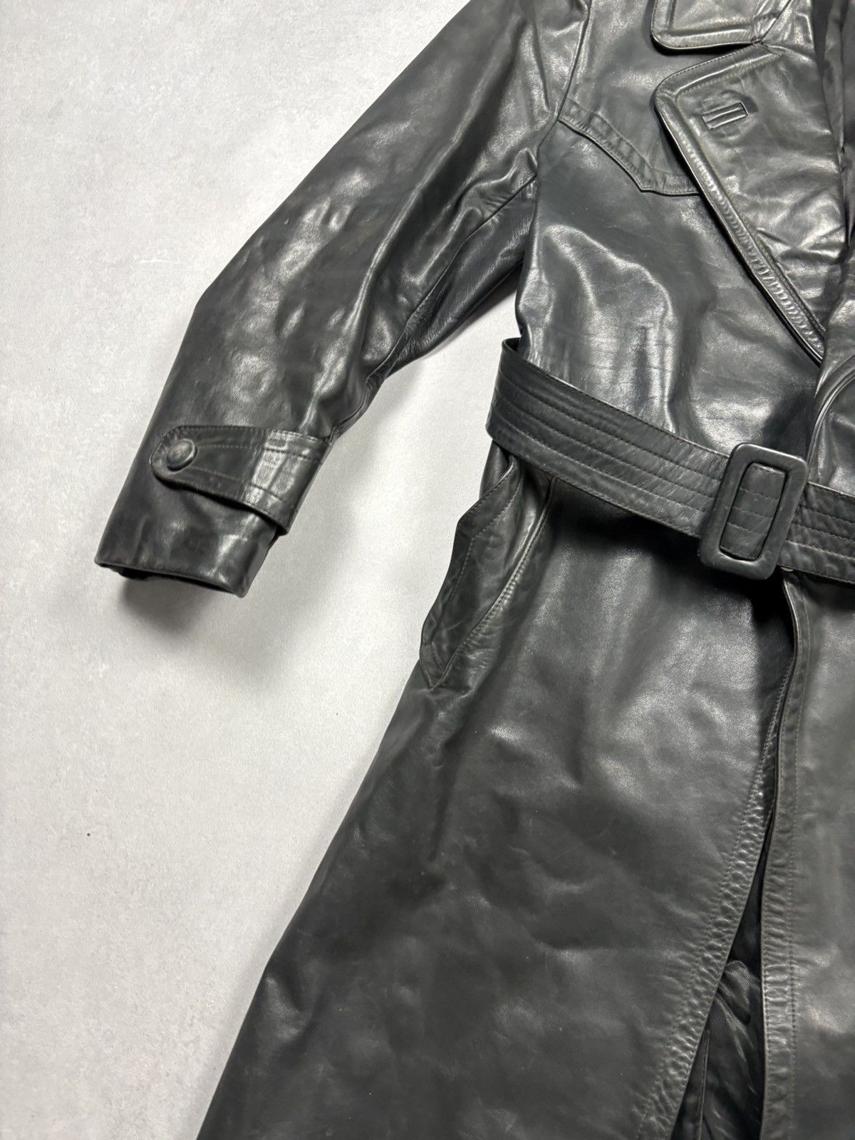 Vintage Vintage German Leather Trench Coat WW2 Vintage Horsehide 46 Size US S / EU 44-46 / 1 - 4 Thumbnail