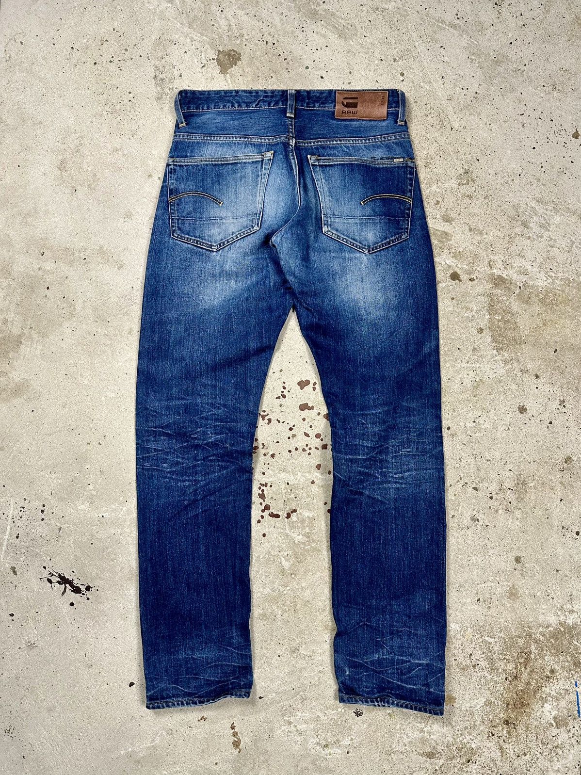G-Star × Vintage Vintage Y2K G Star Raw 3301 Tapered Washed Denim Pants Jeans Size US 30 / EU 46 - 2 Thumbnail