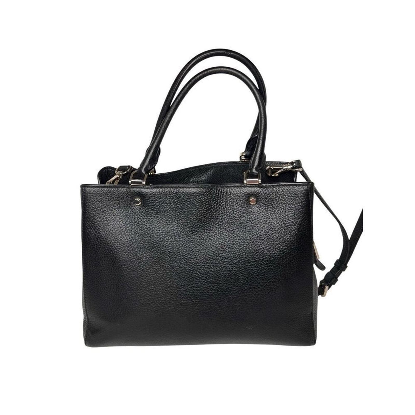 Kate Spade Kate Spade Leila Pebbled Leather Satchel Handbag Black $399 Size ONE SIZE - 3 Thumbnail
