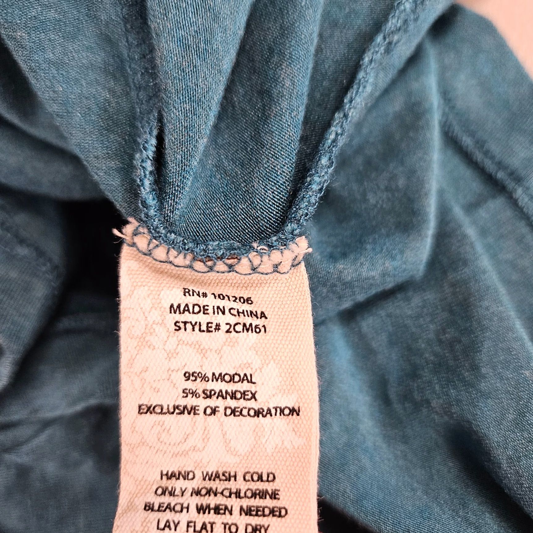 Soft Surroundings Soft Surroundings Top Womens Sz Medium Teal Long Sleeve V-Neck Modal Size M / US 6-8 / IT 42-44 - 5 Thumbnail