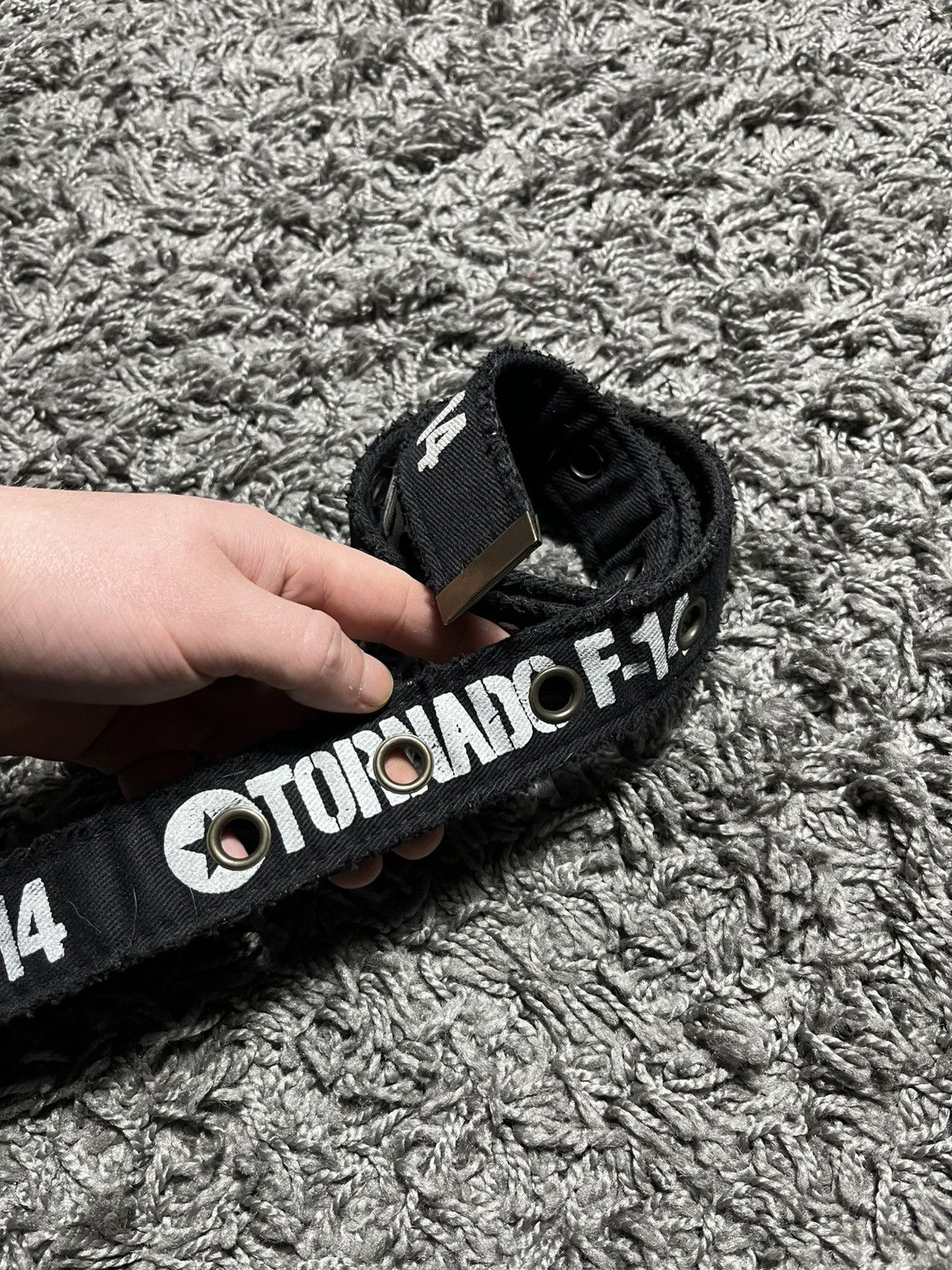 Vintage VINTAGE TORNADO F-14 PUNK EMO ROCK MILITARY COTTON BELT Size ONE SIZE - 2 Thumbnail
