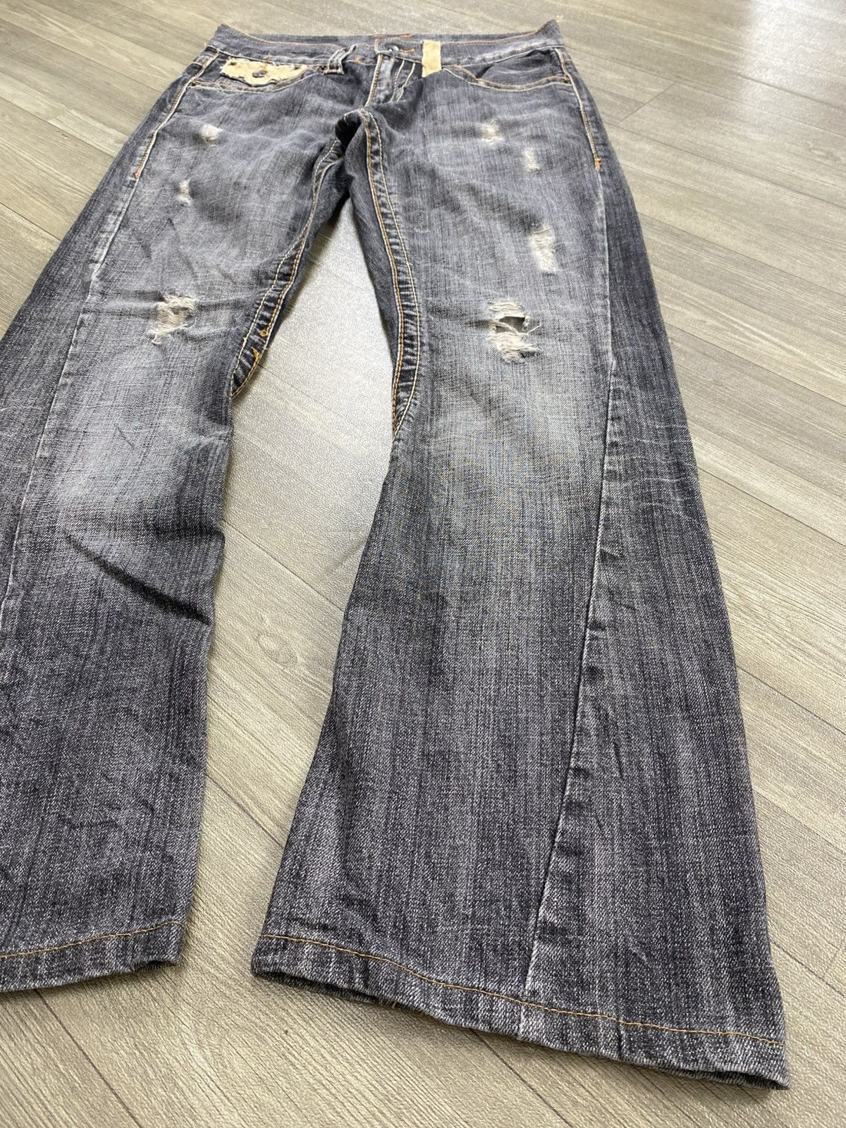 semanticdesign Y2K Semanticdesign Distressed Punk Lgb Flared Jeans BootCut Size US 31 - 8 Thumbnail