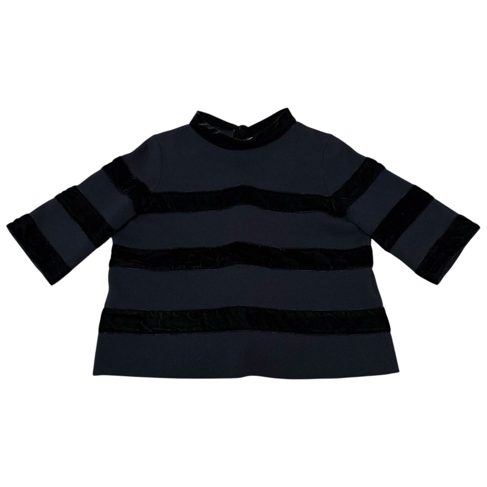 Maje Maje Velvet Stripe Meline Top Open Back Blue Size 2 / Medium Size M / US 6-8 / IT 42-44 - 6 Thumbnail