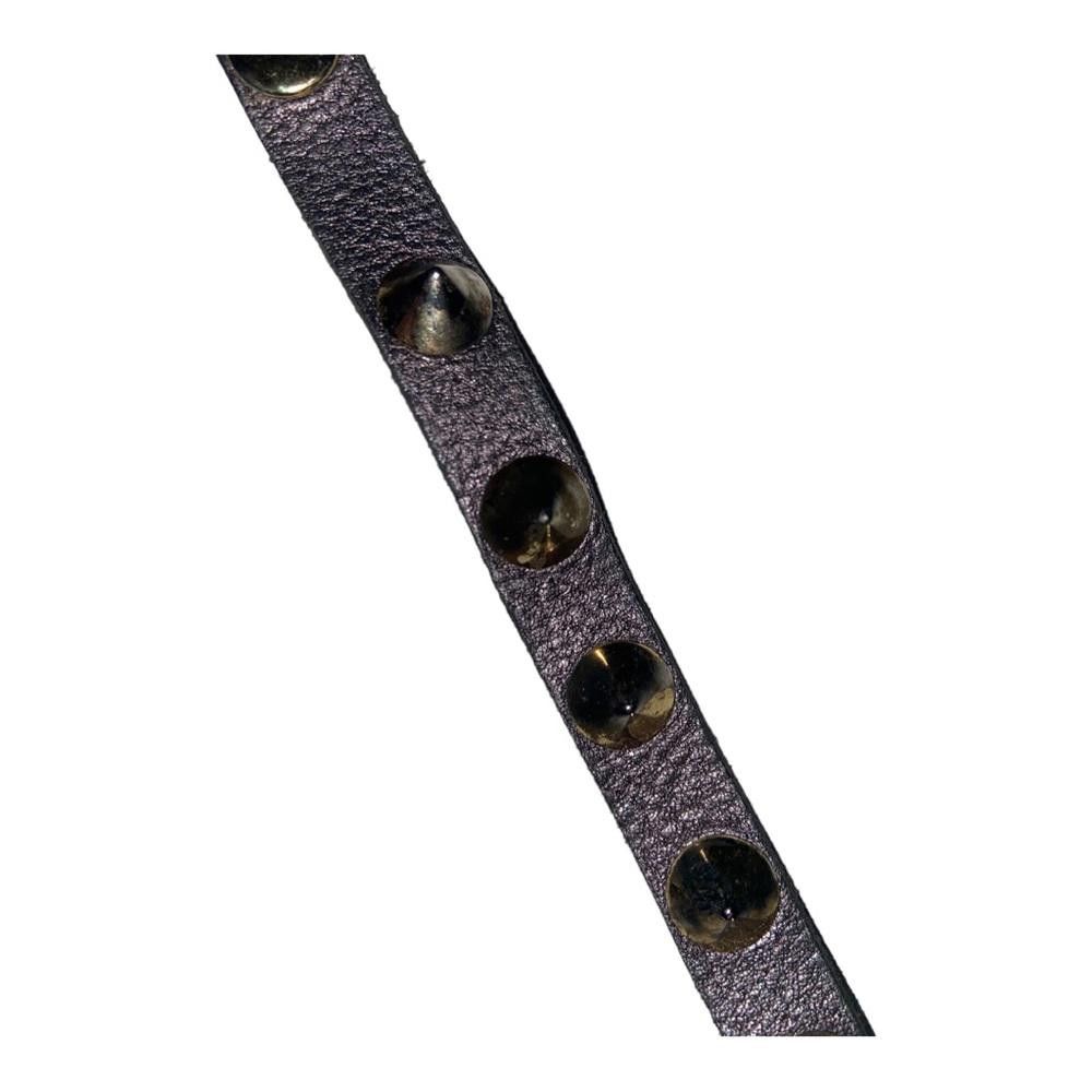 Designer Y2K Leather Gold Studded Bracelet Size ONE SIZE - 2 Thumbnail