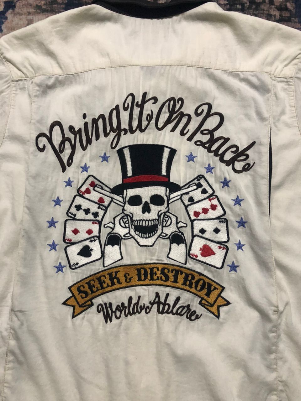 Japanese Brand World Wide Love Seek & Destroy Embroidered Print Rare Size US M / EU 48-50 / 2 - 4 Thumbnail