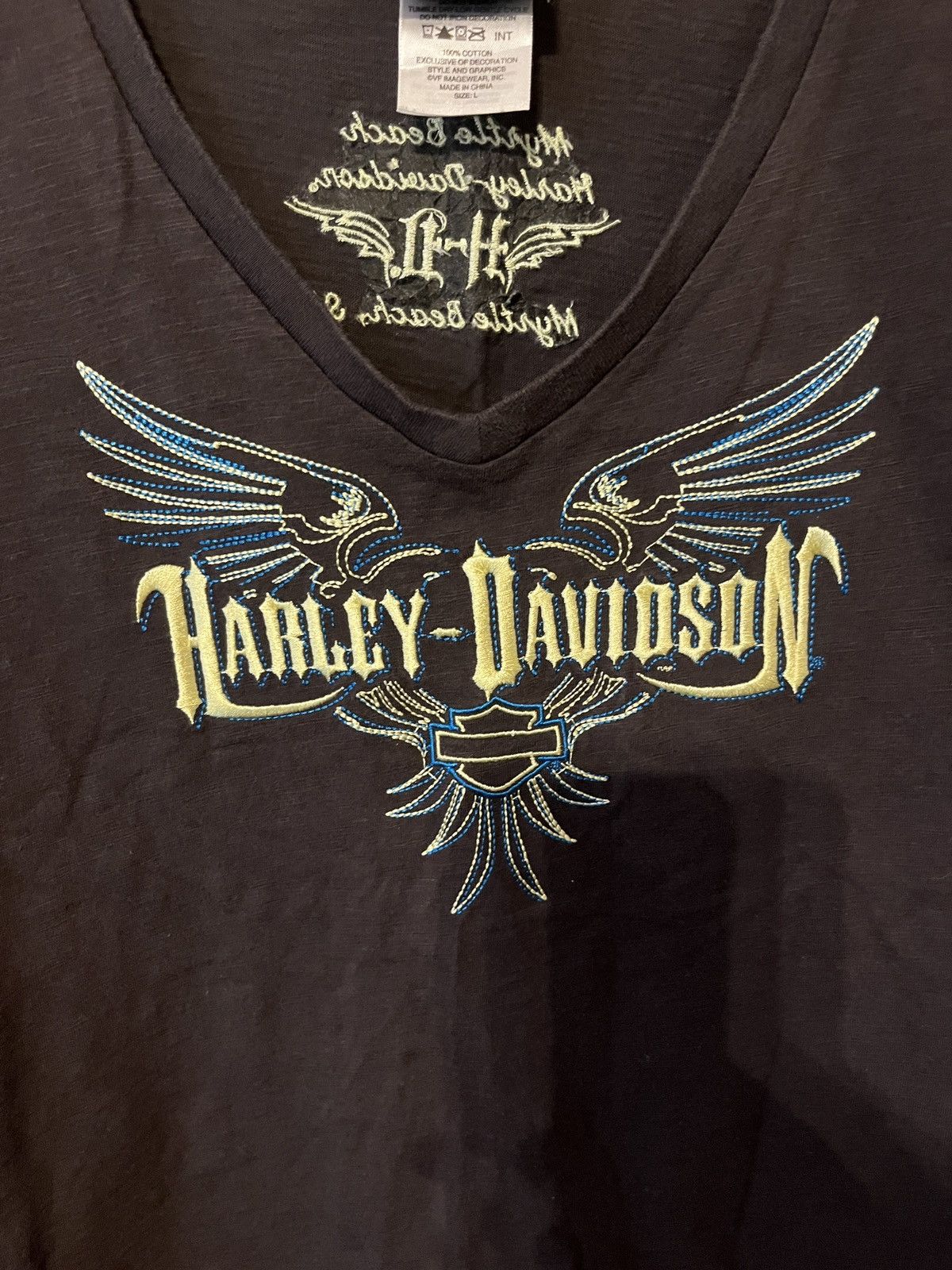 Harley Davidson Vintage Harley Davidson Myrtle Beach Women’s Shirt Size L / US 10 / IT 46 - 2 Thumbnail