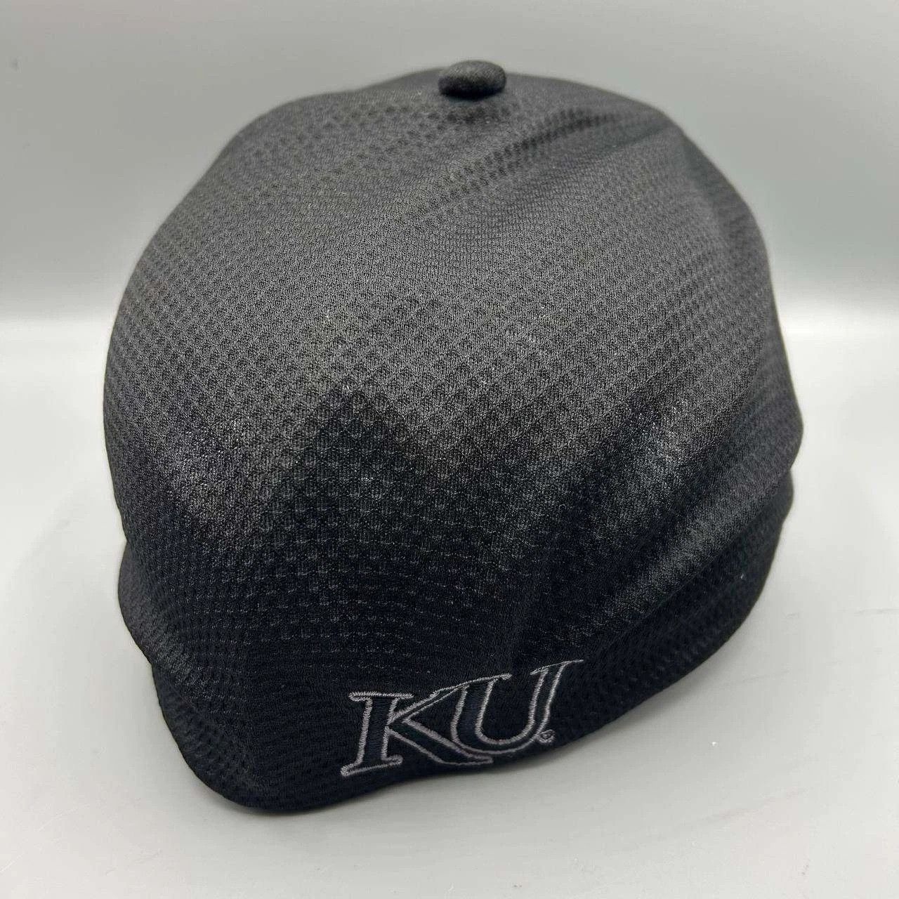 The Game Kansas Jayhawks NCAA Hat Men S-M Black Gray Stretch Fitted Size ONE SIZE - 8 Thumbnail