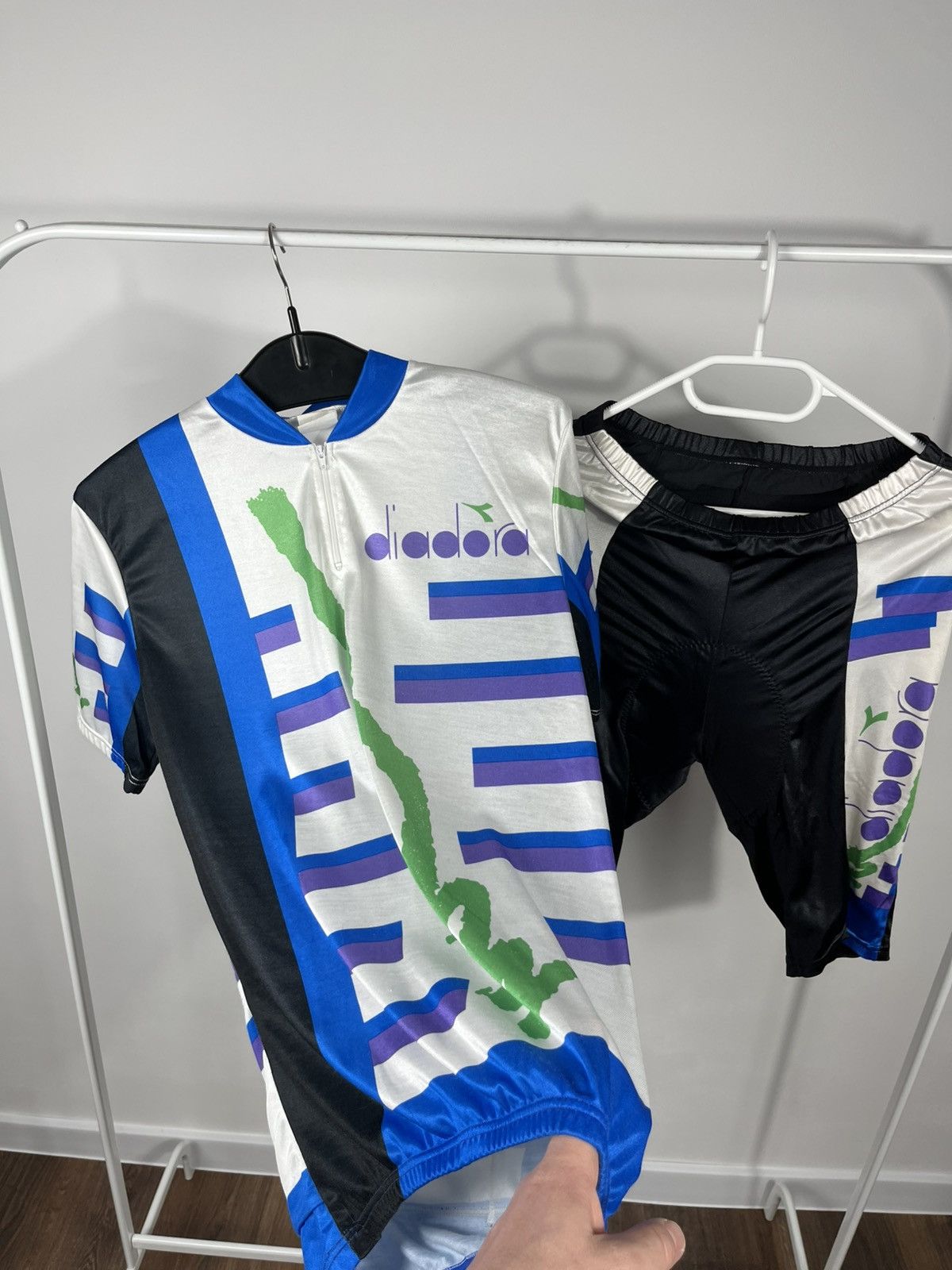 Diadora Diadora Vintage Cycling Jersey Shorts Set L Size US L / EU 52-54 / 3 - 7 Thumbnail
