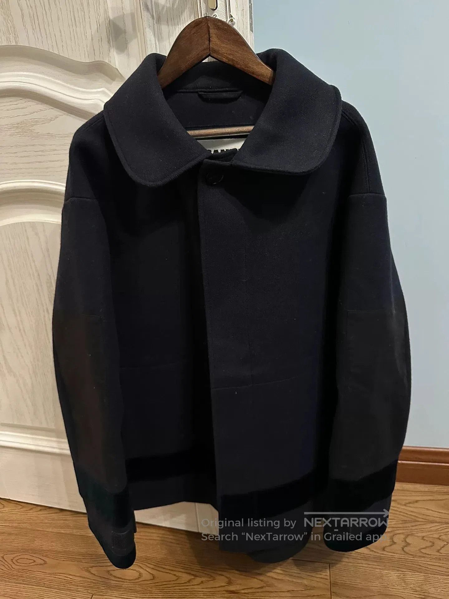 Jil Sander Jil Sander Wool Coat in Dark Blue. Size US M / EU 48-50 / 2 - 6 Thumbnail