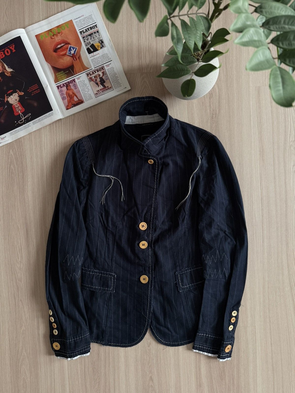 Marithe + Francois Girbaud Vintage Marithe + Francois Girbaud Japanese Blazer Size M / US 6-8 / IT 42-44 - 2 Thumbnail