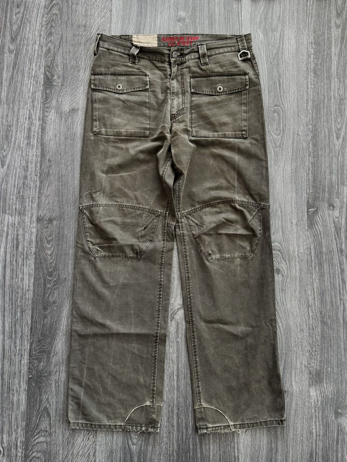 Japanese Brand Y2K Vintage Baggy Pocket Dable Knee Cargo Pants Size US 34 / EU 50 - 1 Thumbnail