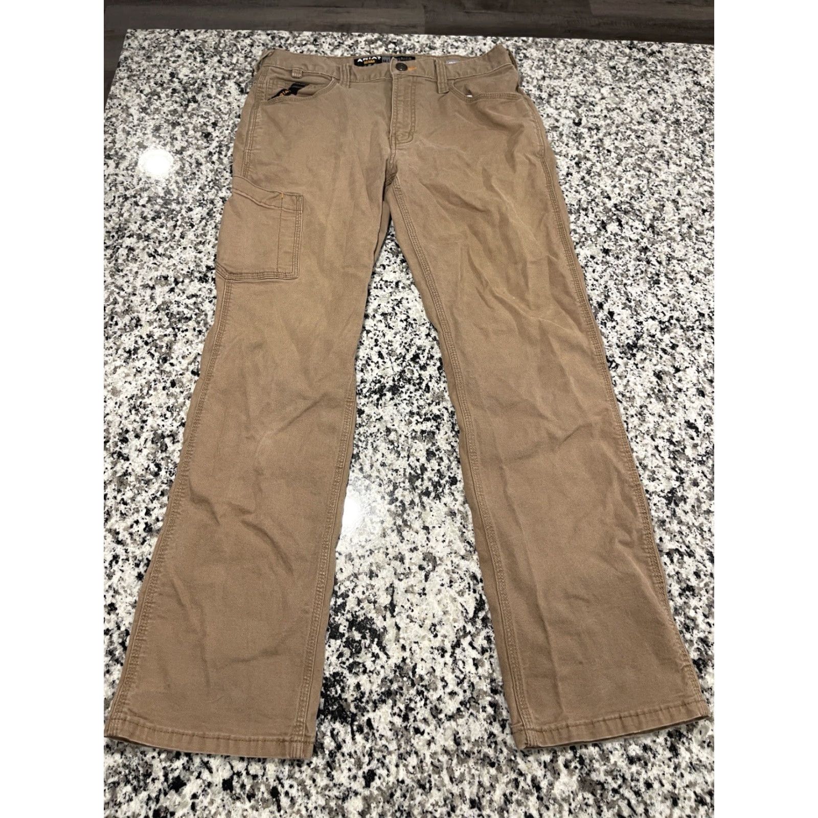 Ariat Ariat Rebar M4 Pants Mens 29x29.5 Khaki Relaxed Fit Straight Cut Workwear Pants Size US 29 - 2 Thumbnail