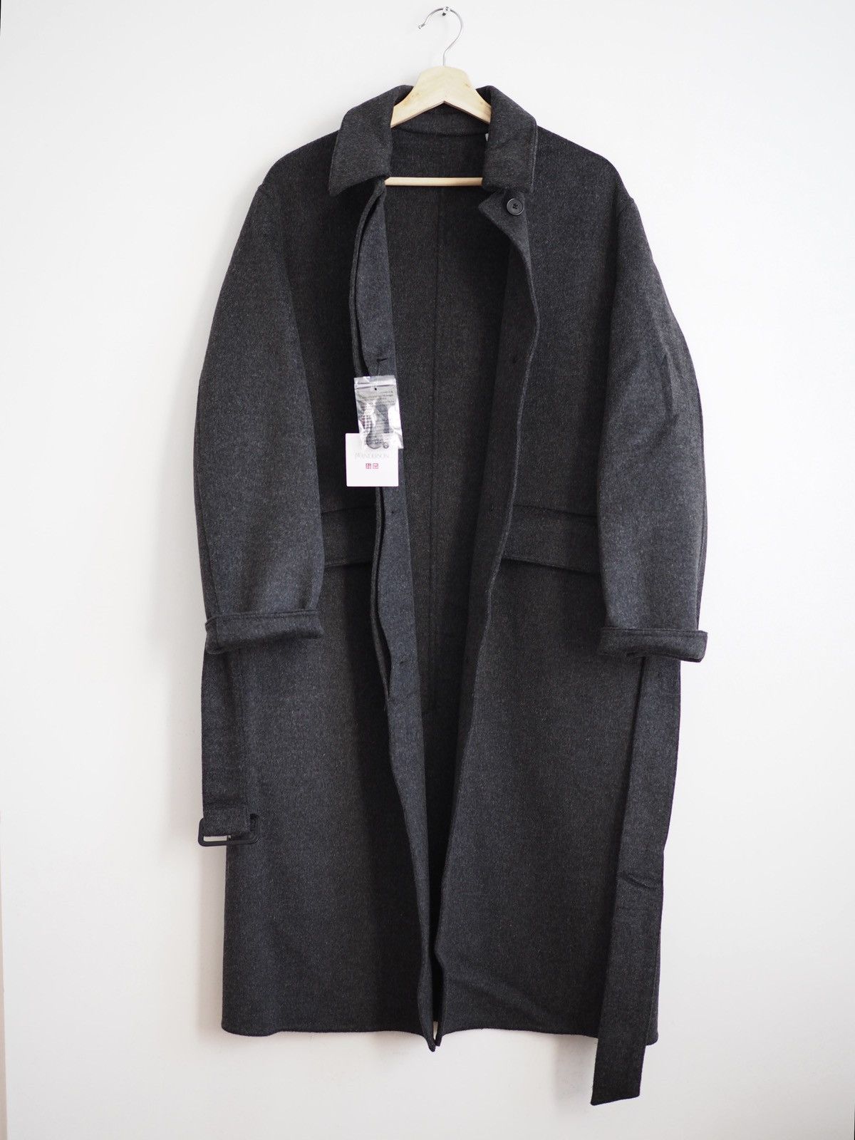 image of J W Anderson x Uniqlo Jw Anderson Oversized Wool Blend Uniqlo Coat Large in Grey, Women's