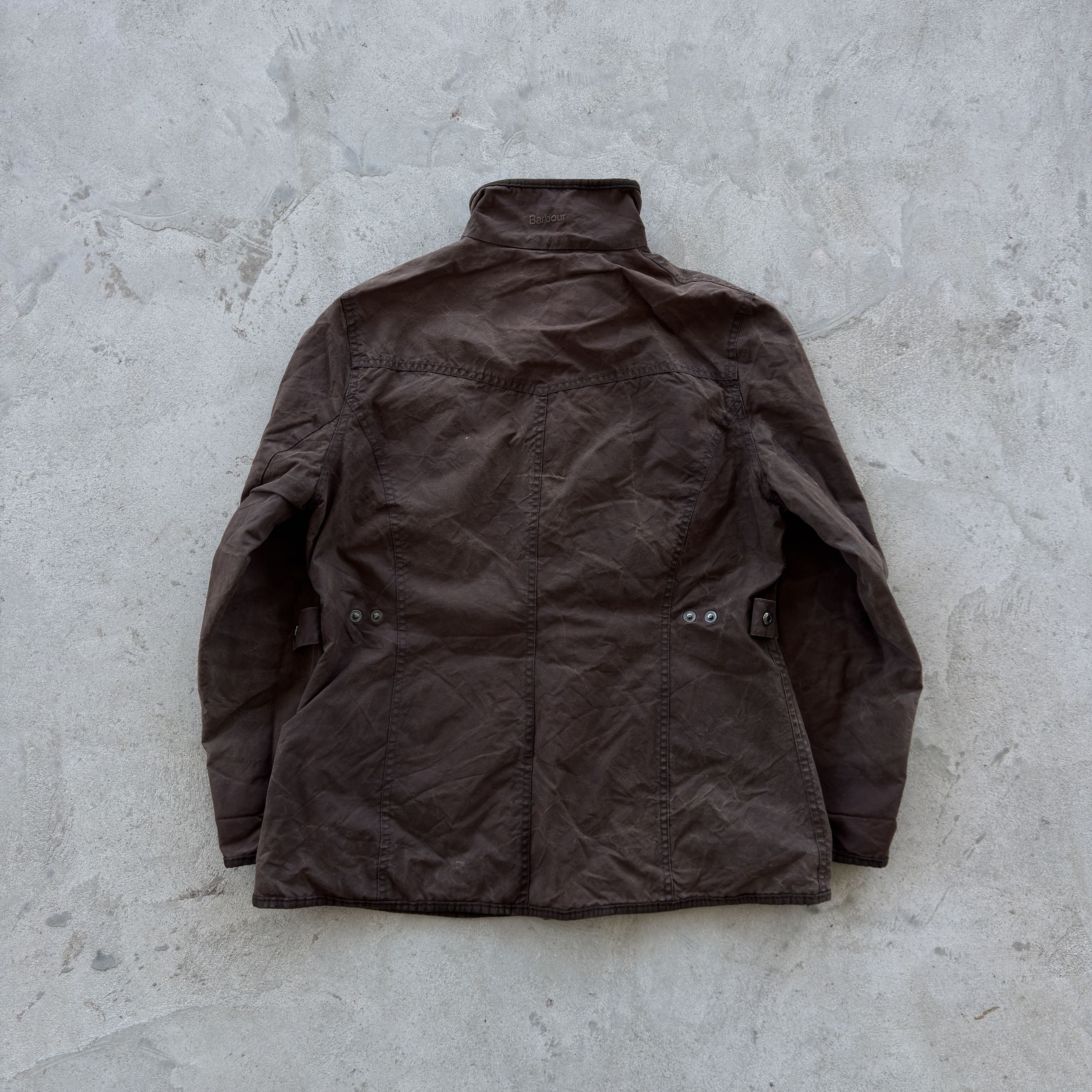 Barbour Vintage Barbour Ladies Jacket Waxed Coat Made In England Size XL / US 12-14 / IT 48-50 - 2 Thumbnail