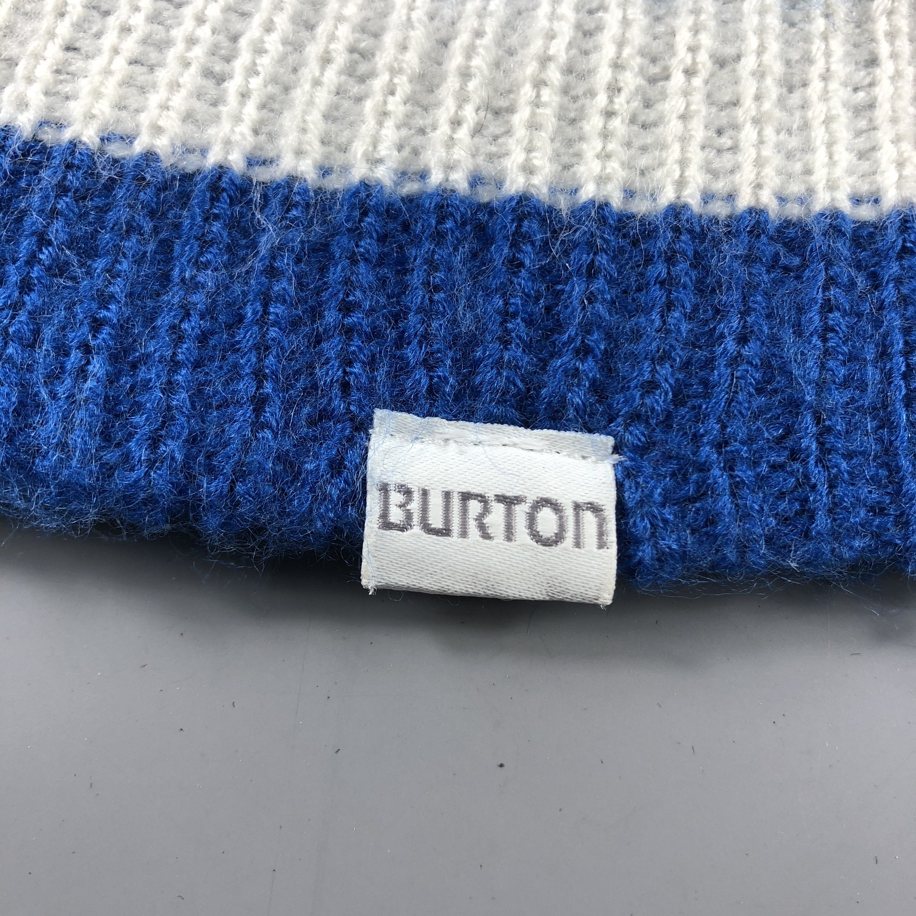 Burton × Vintage Burton Stripe Bobble Beanie Snow Hat Snow Cap -D521 Size ONE SIZE - 4 Thumbnail