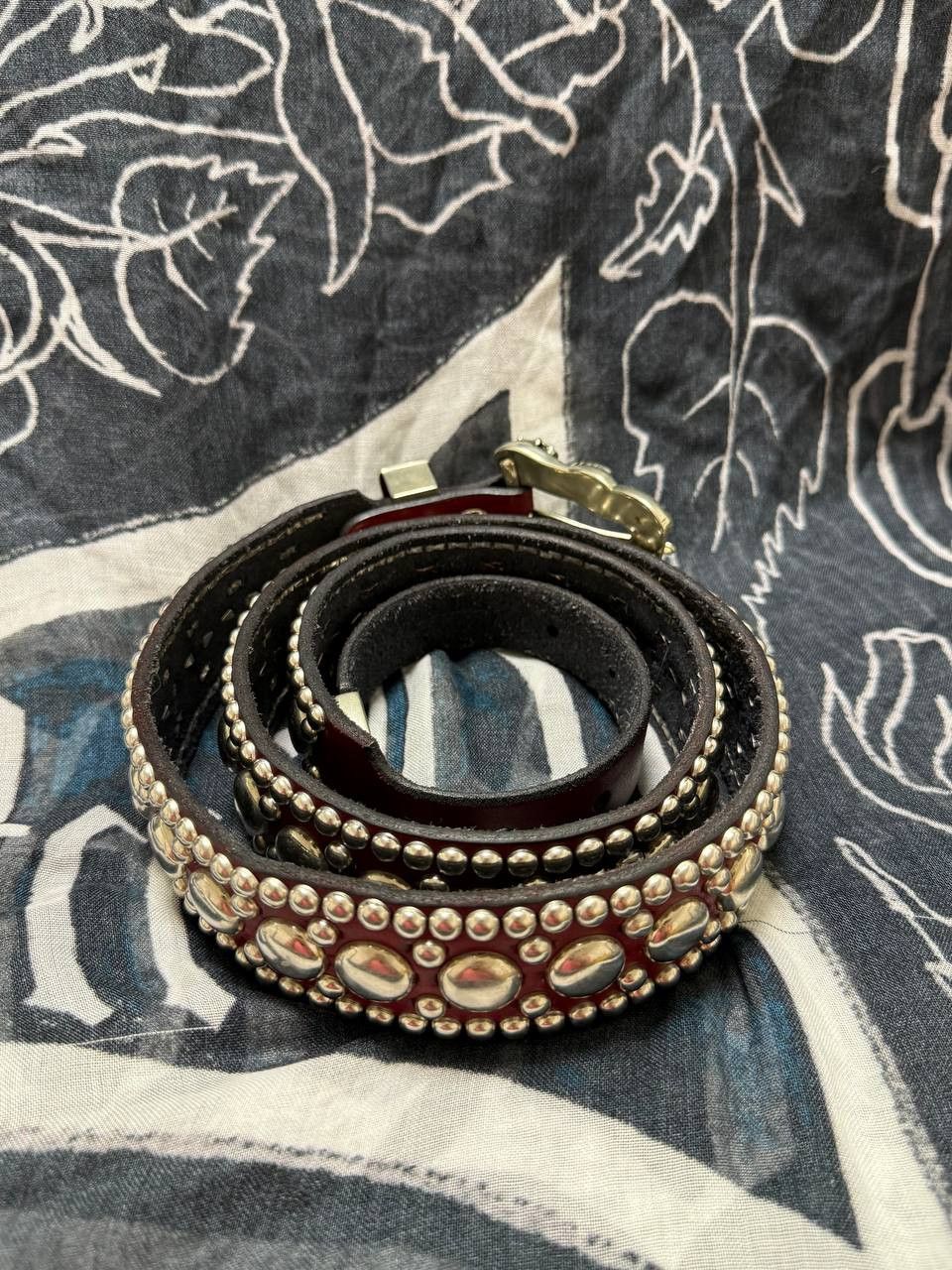 Enfants Riches Deprimes Goodbye Franky Studded Leather Belt Size 34 - 2 Thumbnail