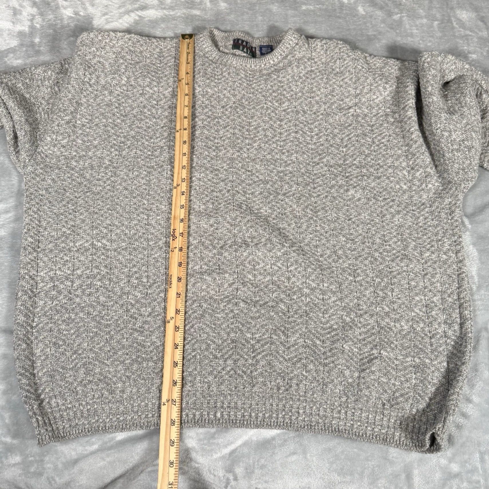 Vintage VINTAGE Trader Bay Crewneck Sweater Mens 2XL Gray 90s Busy Knit Pullover Casual United States Made In USA Crew Neck Mens 2XL Size US XXL / EU 58 / 5 - 6 Thumbnail