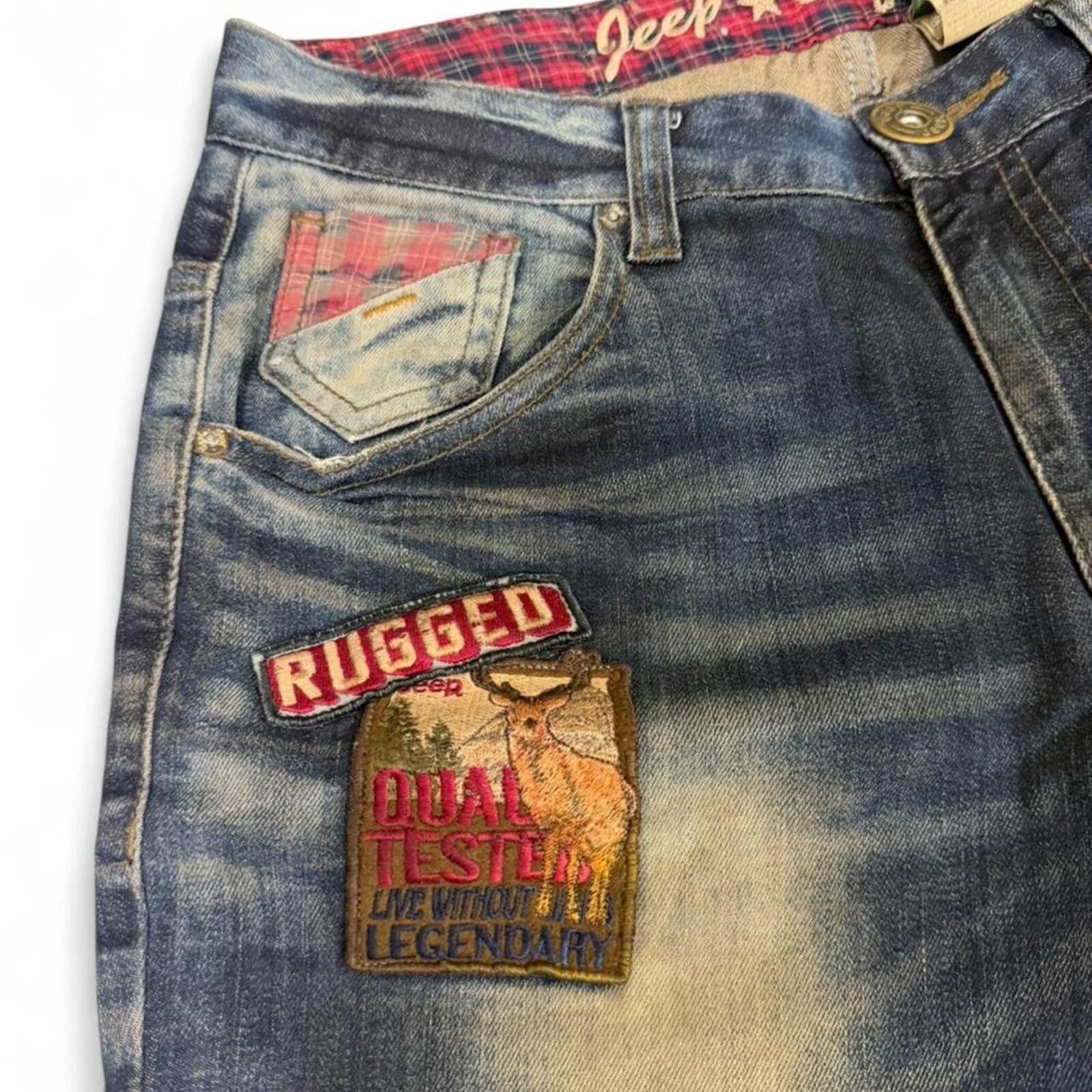 True Religion Jeep Legendary dark wash vintage jeans with patches Size 30" / US 8 / IT 44 - 5 Thumbnail