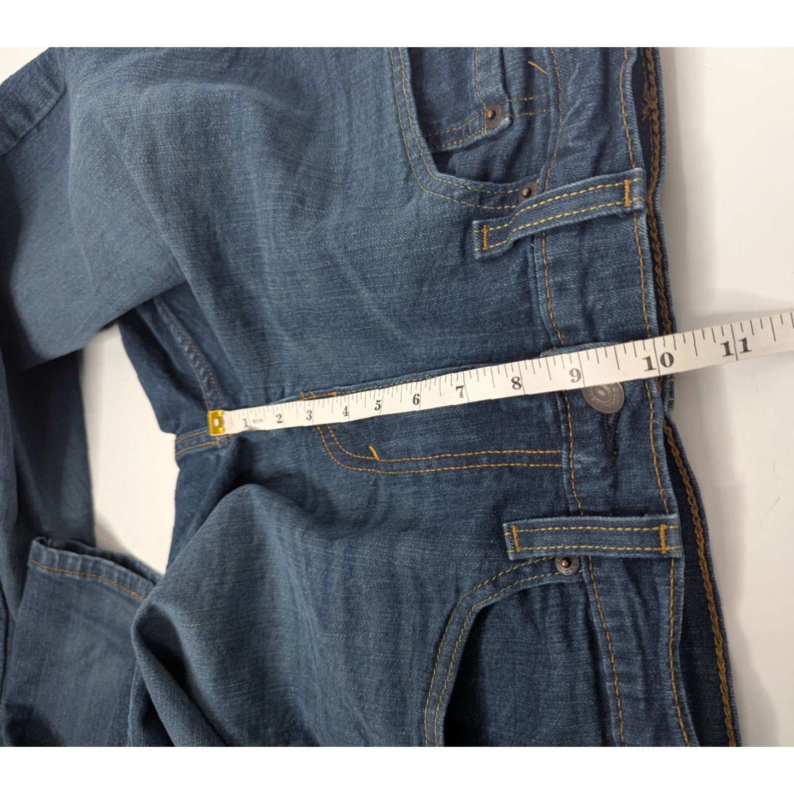 Levi's VINTAGE Levis 502 Jeans Mens 29x32 Straight Classic Cotton Denim Grunge Dark Blue Size US 28 / EU 44 - 7 Thumbnail