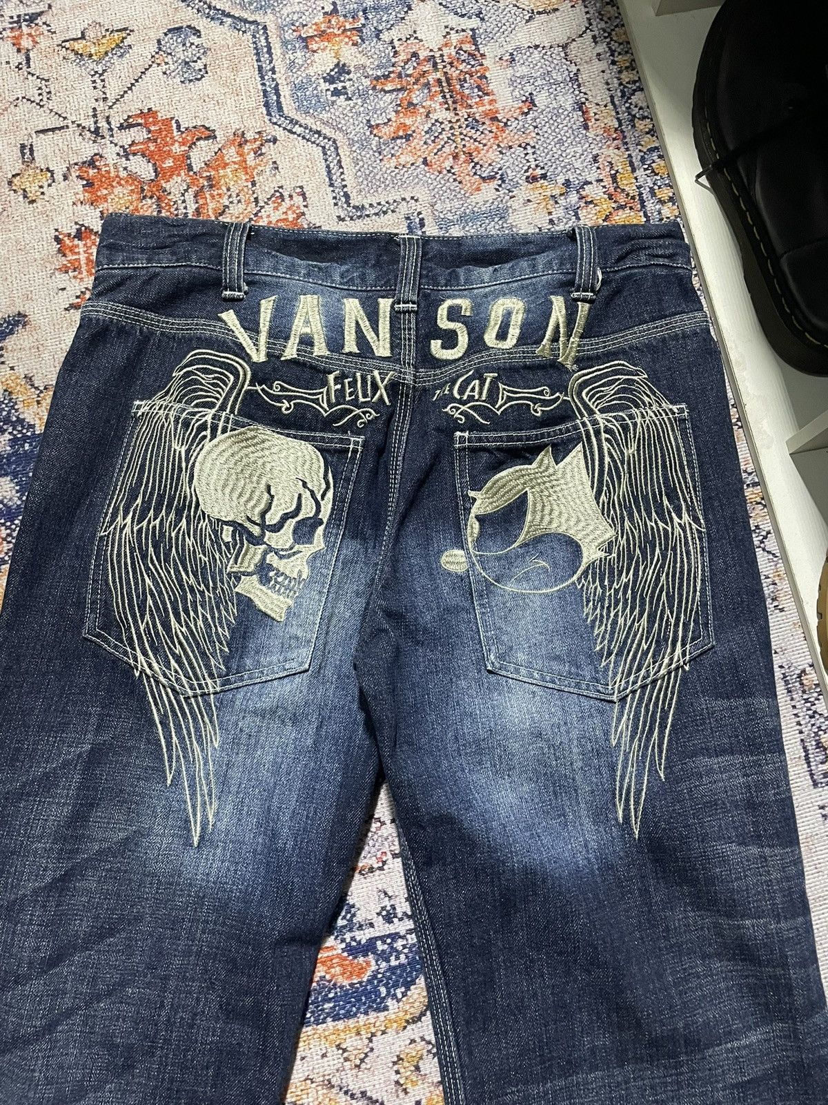 Vanson Leathers Y2K Denim Pants ⓒ2014 Vanson Leathers X Felix The Cat Size US 30 / EU 46 - 2 Thumbnail