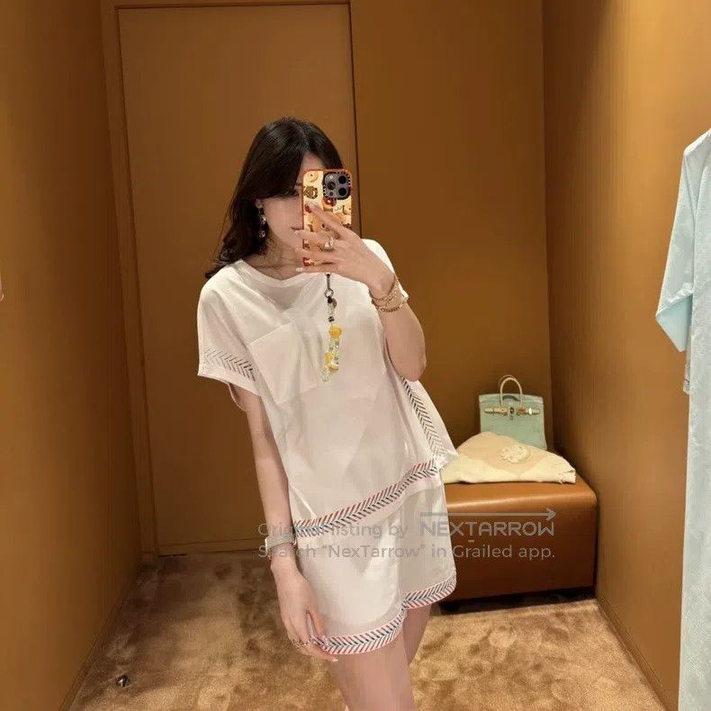 Hermes Hermes 25SS Sleeveless Dress with Hikari-style Edged Decor Size XXS / US 00 / IT 34 - 7 Thumbnail