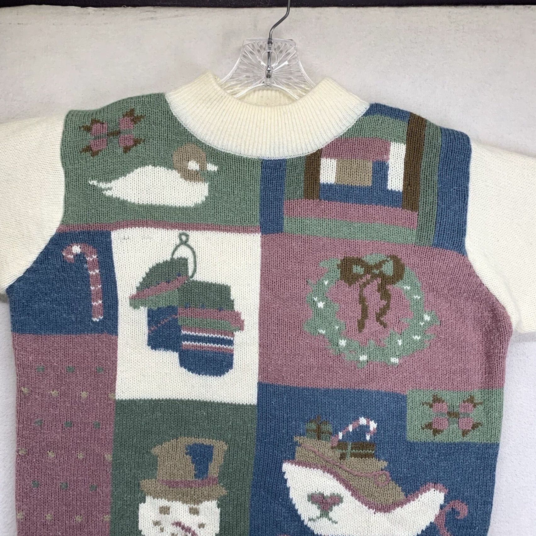 Vintage Vintage Women's Christmas Sweater 80s 90s Nature Theme Crew Neck Long Sleeve Acrylic Knit Pullover Large Size L / US 10 / IT 46 - 5 Thumbnail