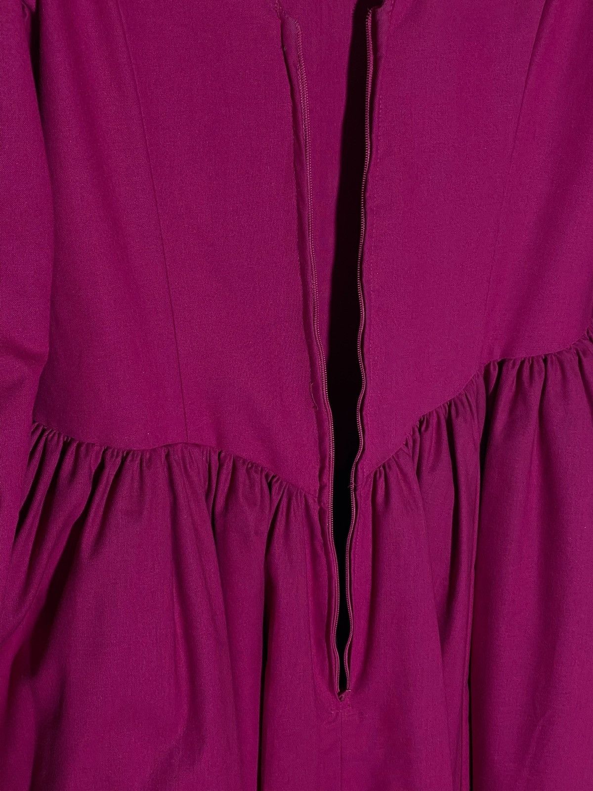 Laura Ashley Vintage 70s 80s Laura Ashley Deep Pink Puff Sleeve Dress Size M / US 6-8 / IT 42-44 - 14 Thumbnail