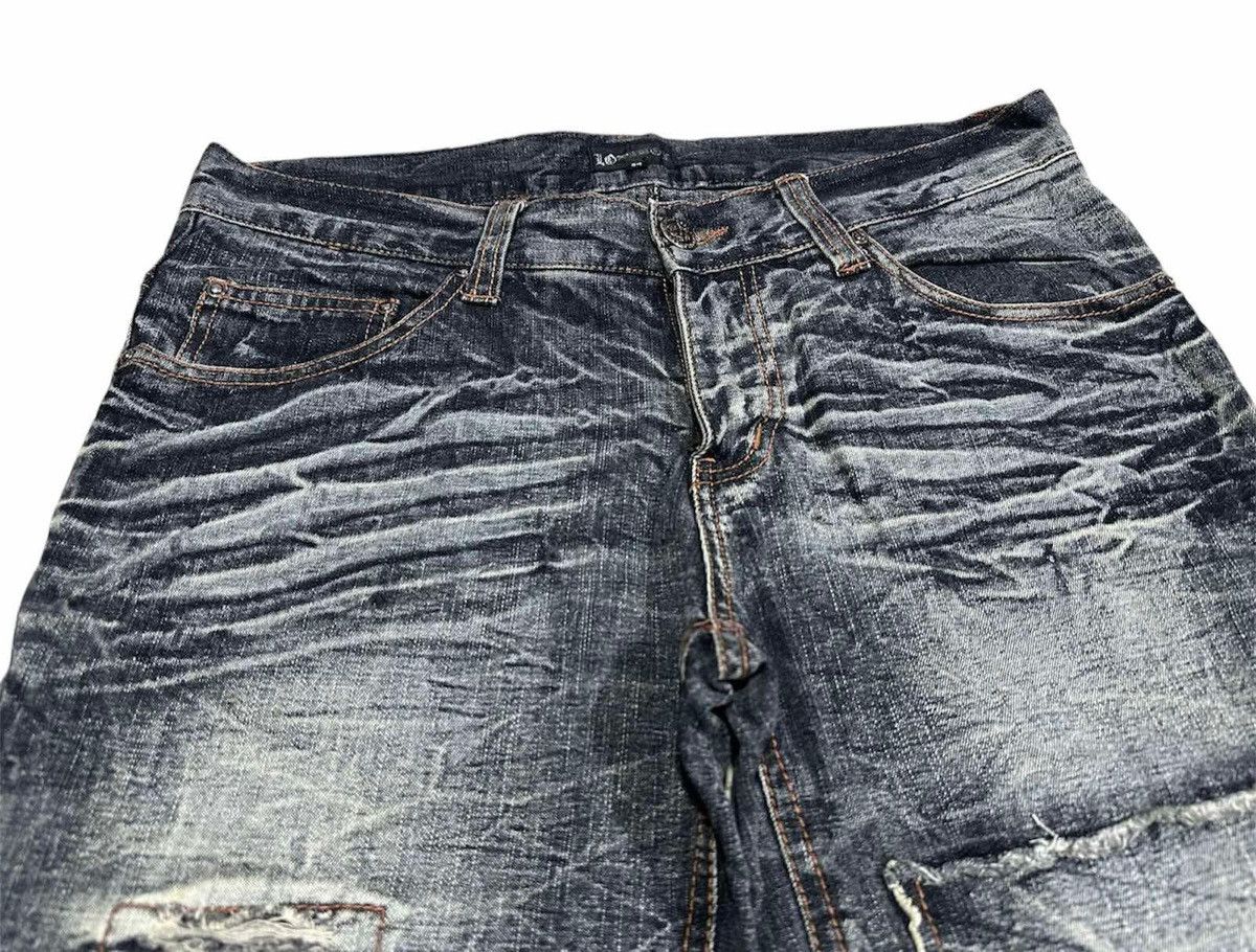 Hysteric Glamour × Japanese Brand × Seditionaries 🔥Y2K Archived Lowbox Faded Patchwork Distressed Denim Punk Size US 34 / EU 50 - 4 Thumbnail