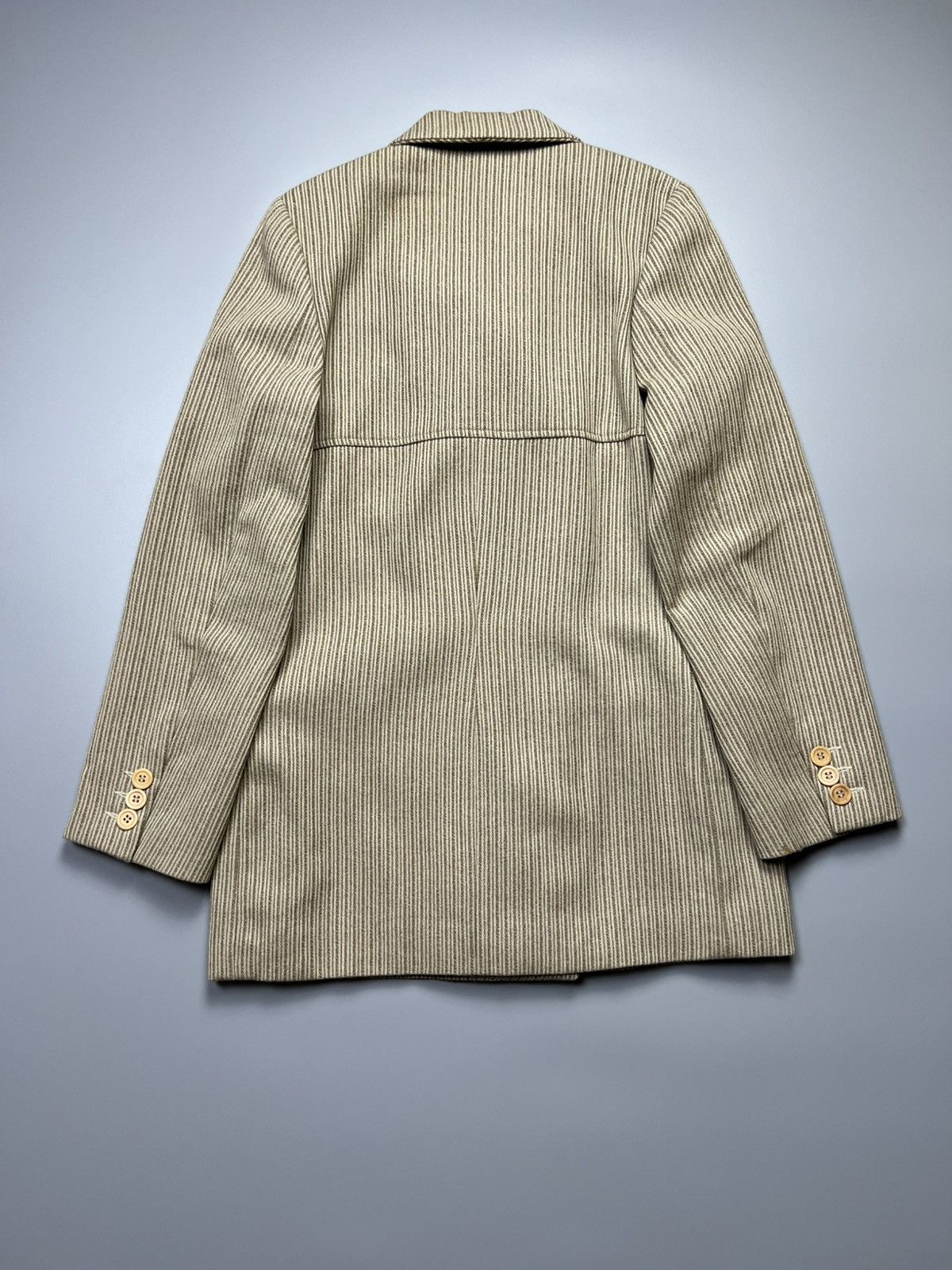Vanessa Bruno Vanessa Bruno - Pinstripe Beige Wool - Coat Size M / US 6-8 / IT 42-44 - 3 Thumbnail