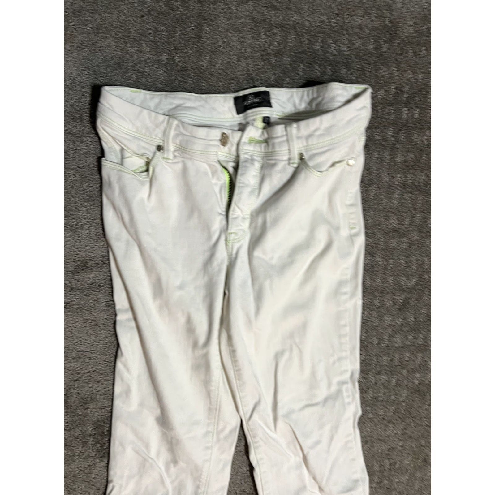 Vintage Chico's Women's So Slimming White Denim Cotton Stretch Ankle Jeans Size 00 Size 24" / US 00 / IT 34 - 2 Thumbnail