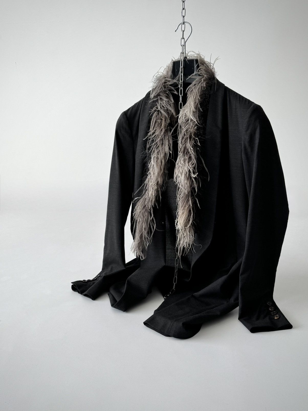 Brunello Cucinelli Brunello Cucinelli Fur Neckline Wool Coat Size M / US 6-8 / IT 42-44 - 3 Thumbnail
