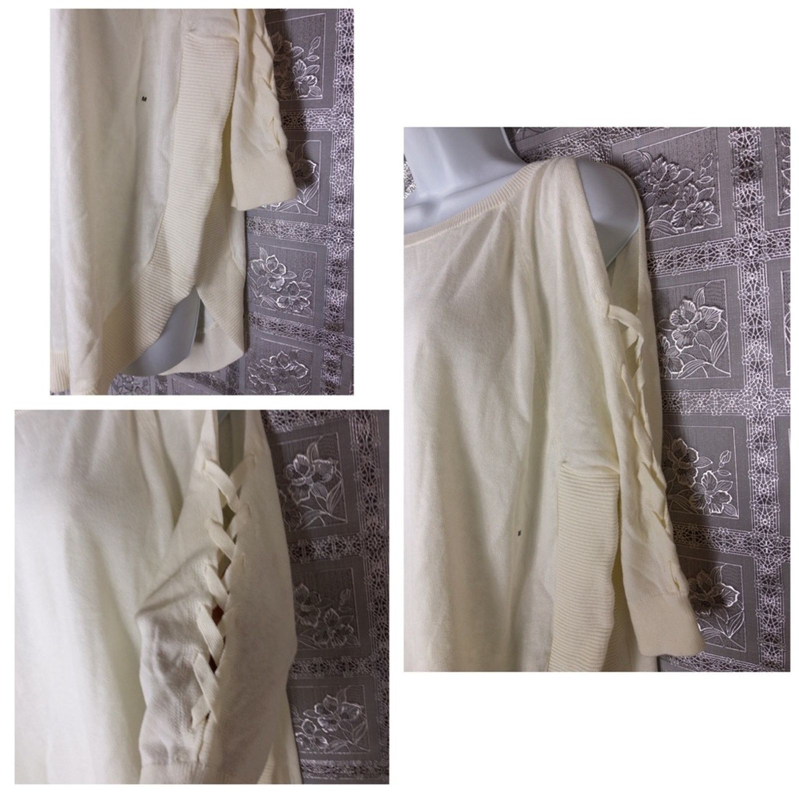 Express Express Cold Shoulder Extreme Circle Hem Sweater Size M / US 6-8 / IT 42-44 - 6 Thumbnail