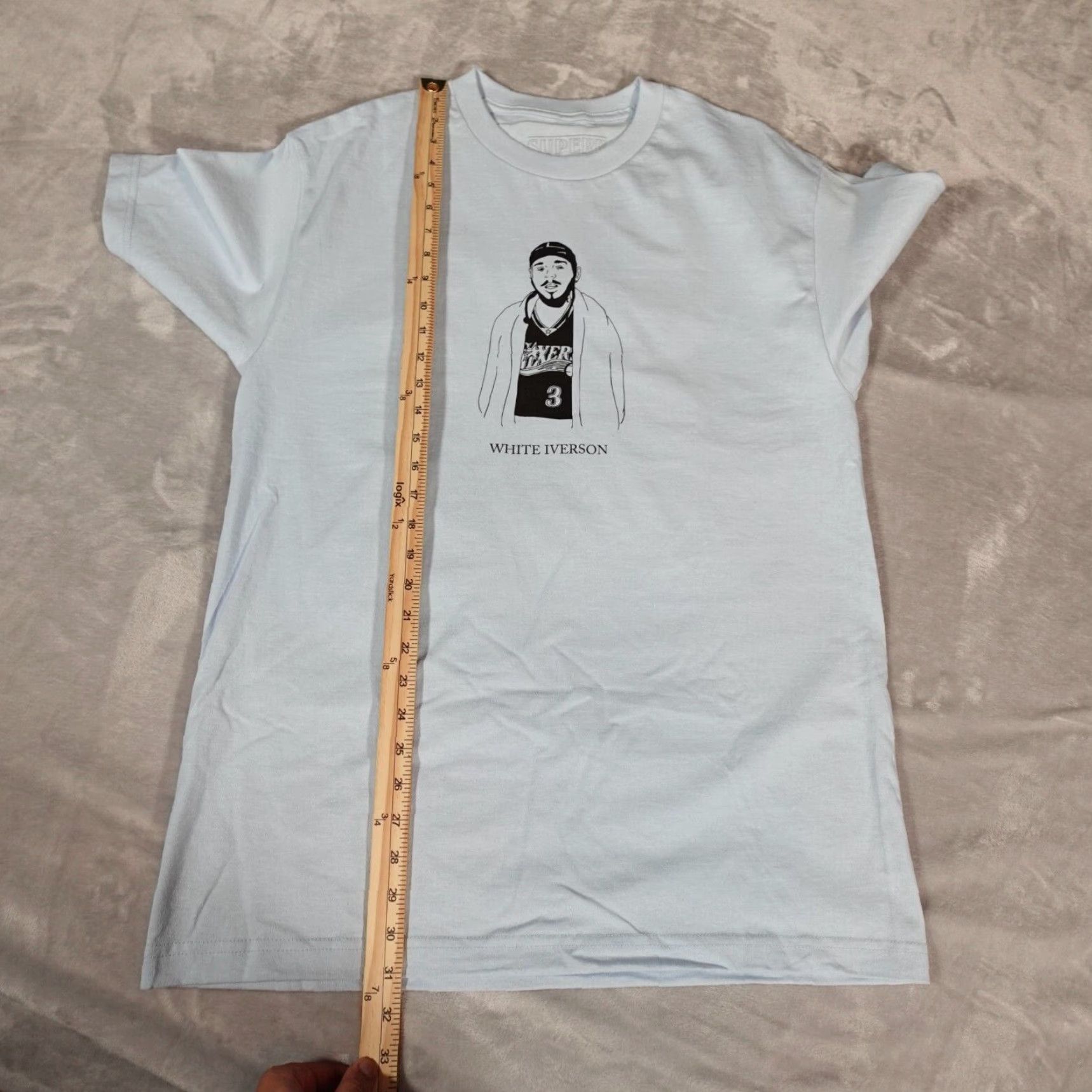 Vintage Superrradical Post Malone White Iverson Logo T-Shirt Mens L Graphic Music Blue Size US L / EU 52-54 / 3 - 6 Thumbnail