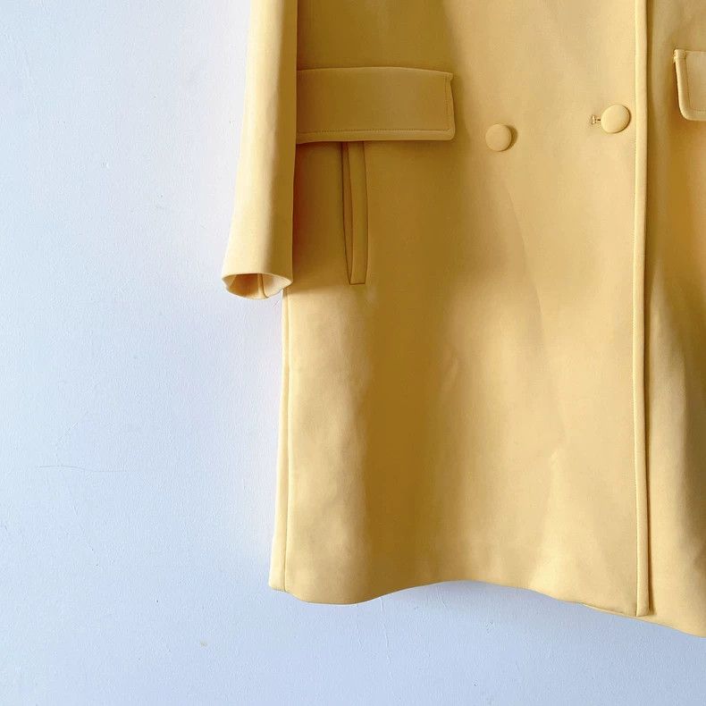 Max Mara Max Mara Yellow Coat Jacket Size XS / US 0-2 / IT 36-38 - 4 Thumbnail