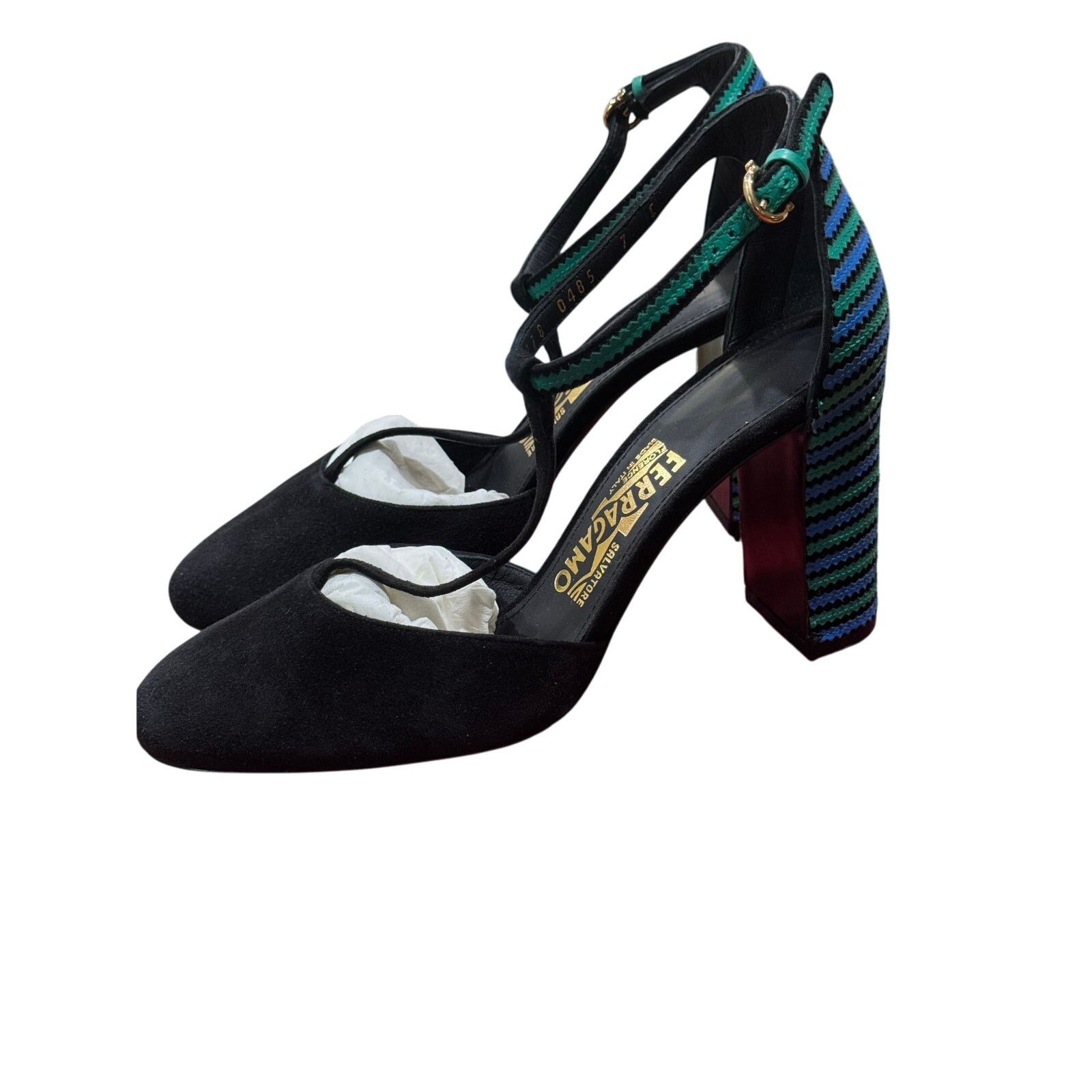 Salvatore Ferragamo Salvatore Ferragamo “Fergie” Black Suede Pumps sz. 7us Size US 7 / IT 37 - 5 Thumbnail