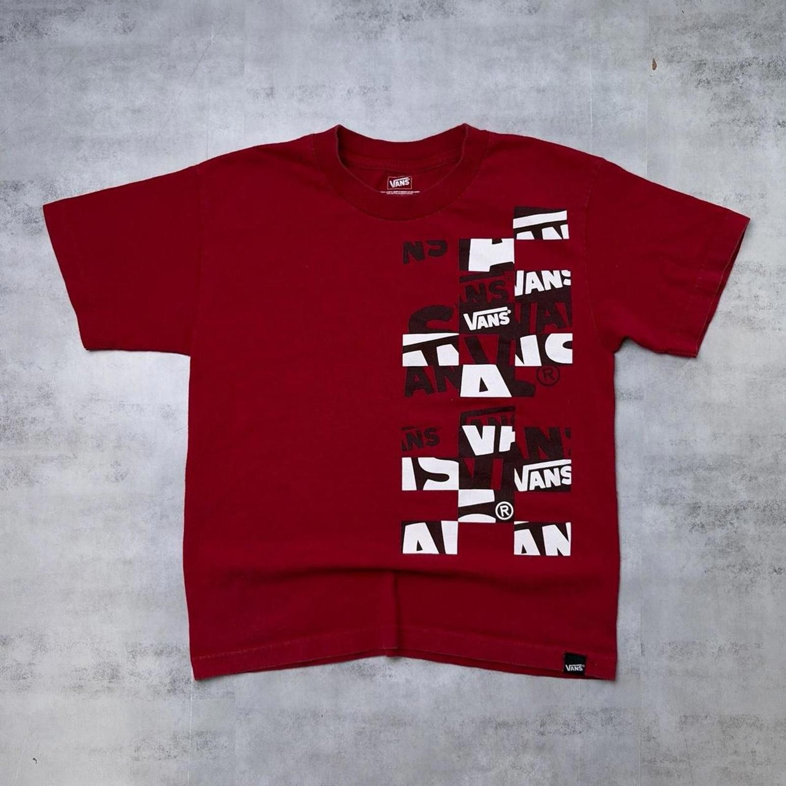 Vans Y2K Red Vans Skateboarding Grunge T-Shirt Size S / US 4 / IT 40 - 1 Thumbnail