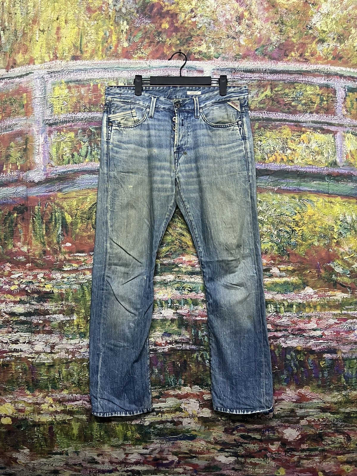 image of Replay Reply Blue Jeans, Men's (Size 34)