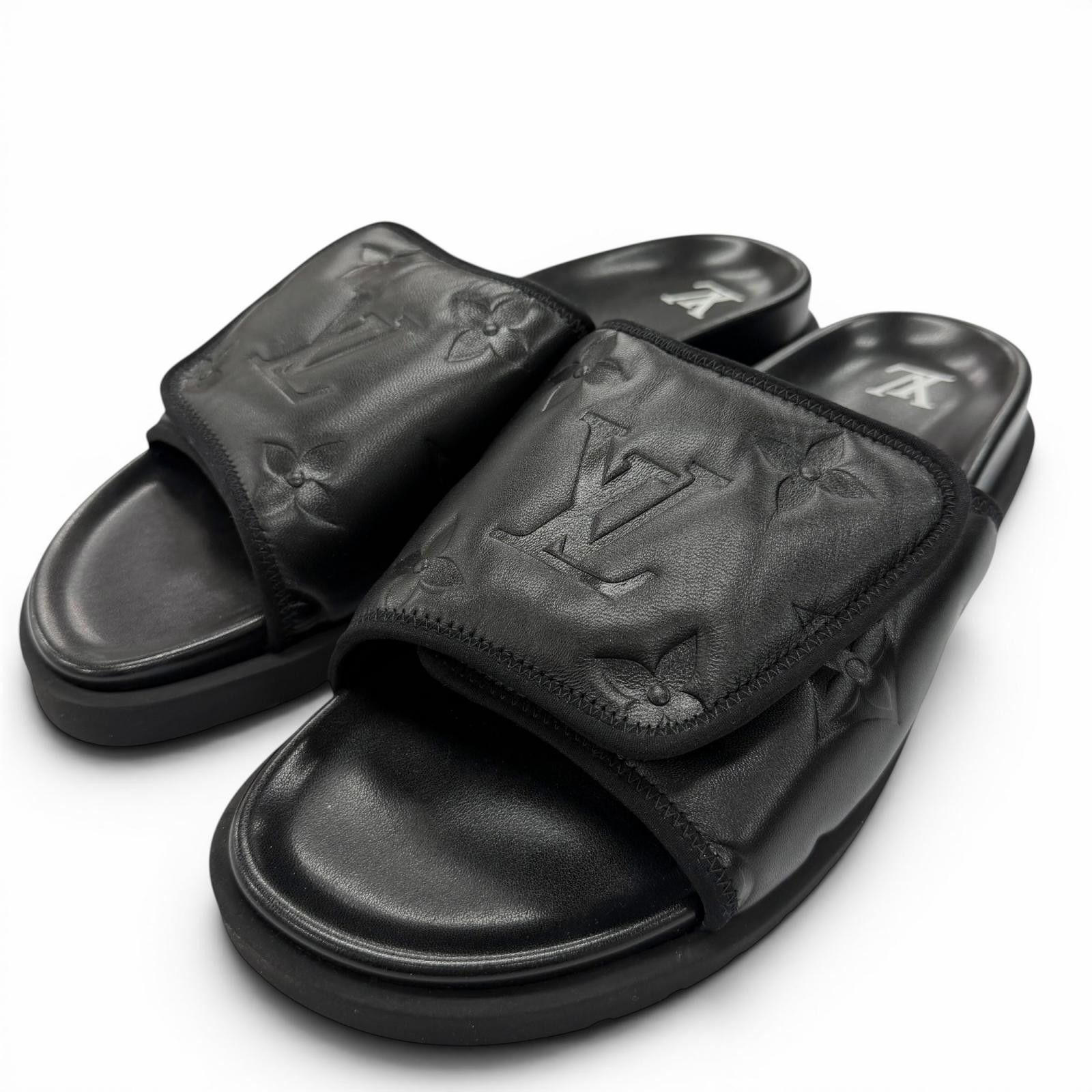 Louis Vuitton Louis Vuitton Louis Vuitton Miami Line Leather Mules Leather Shoes DUTY FREE for USA Size ONE SIZE - 1 Thumbnail