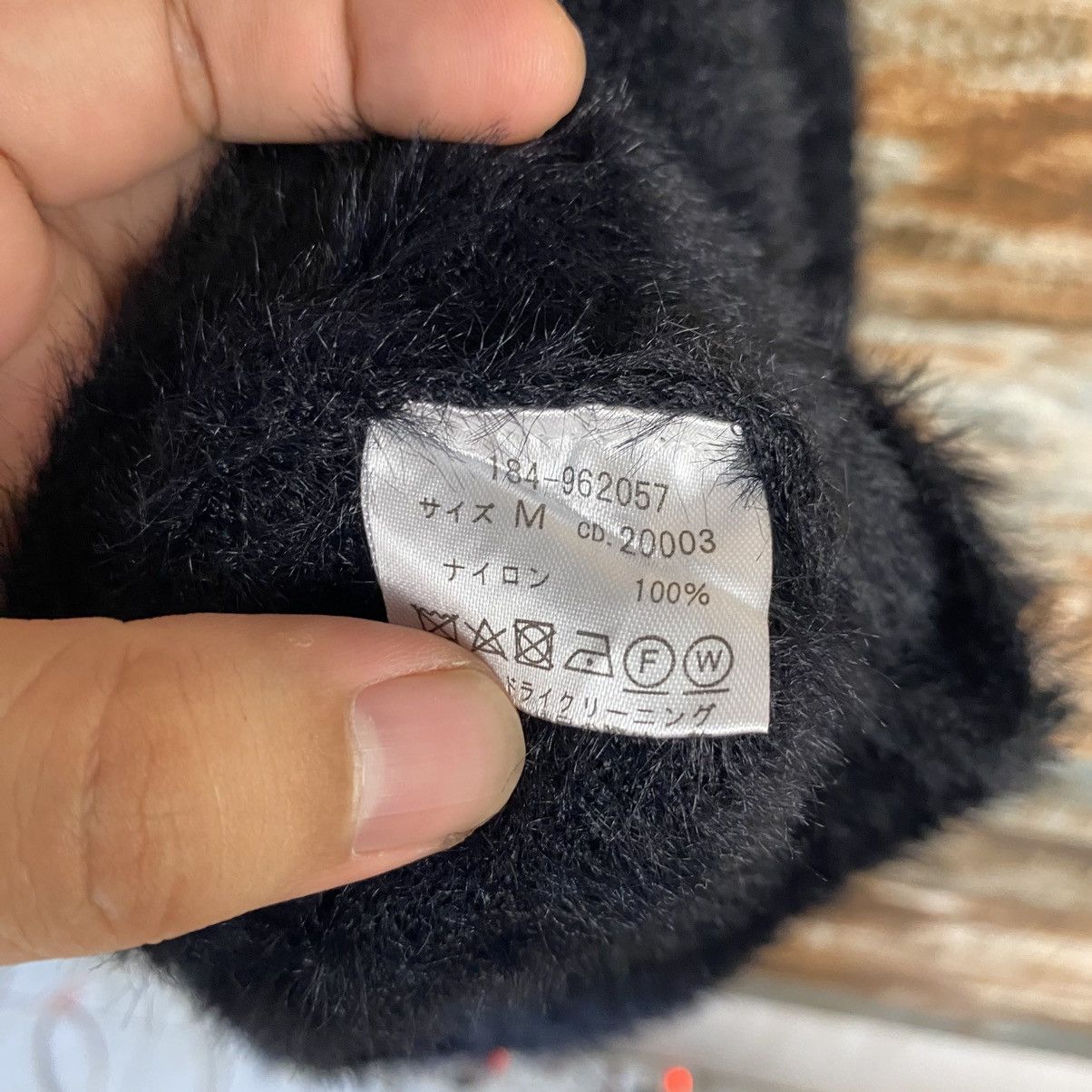 Homespun Knitwear DL Ingni Black Mohair fur shaggy Knitwear #C1105 Size M / US 6-8 / IT 42-44 - 11 Thumbnail