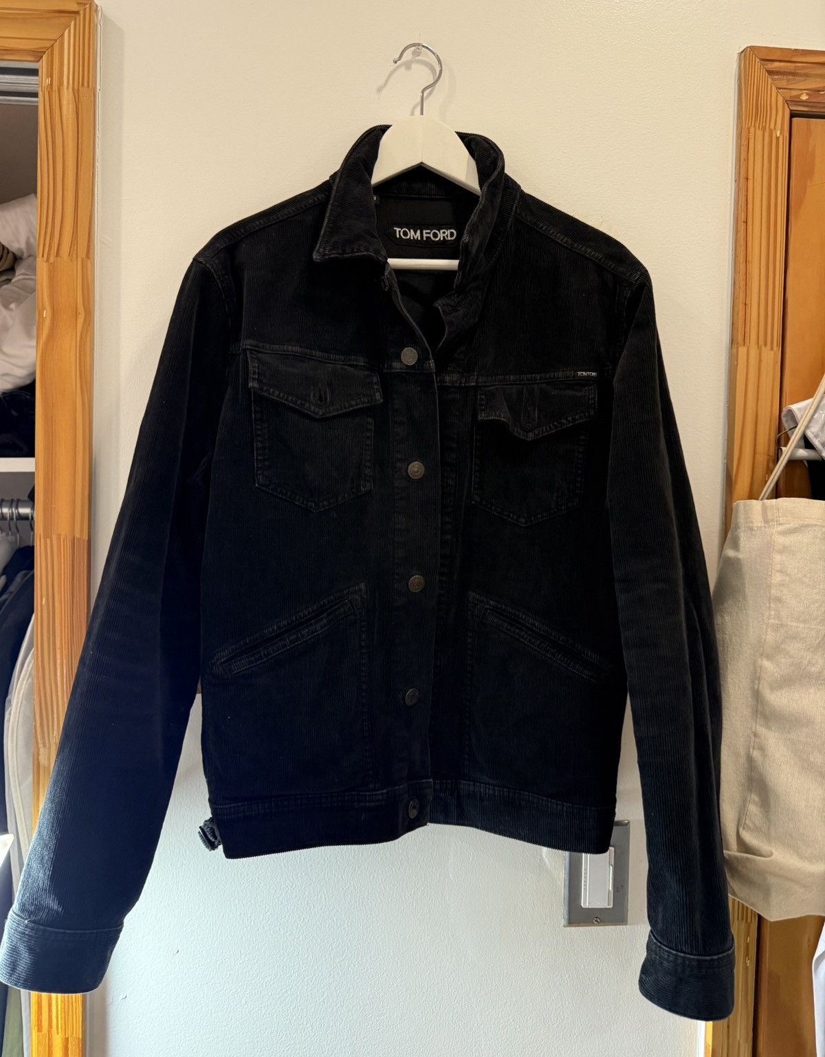 Tom Ford Tom Ford Black Corduroy jacket Size US M / EU 48-50 / 2 - 1 Thumbnail
