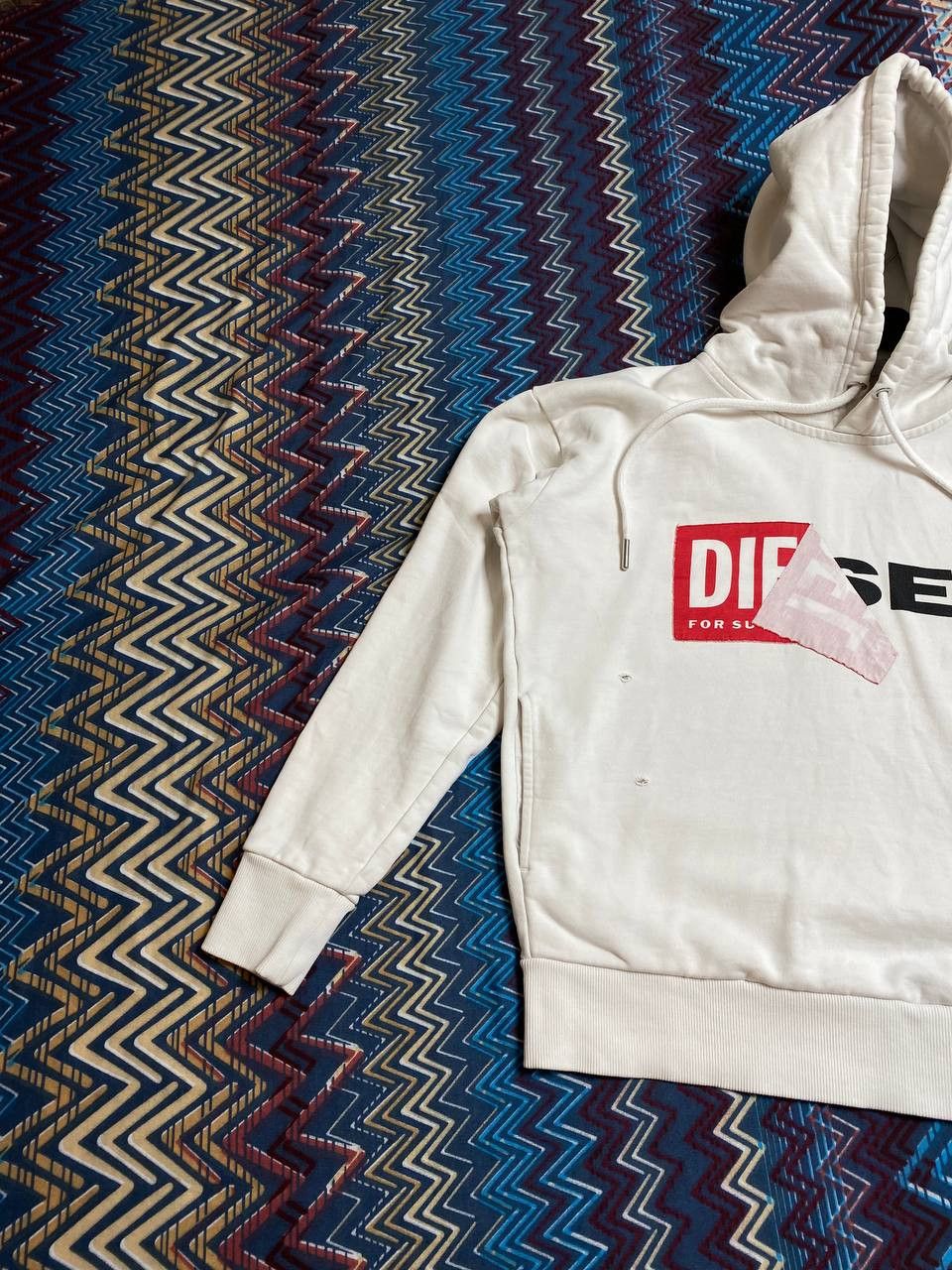 Diesel vintage streetwear Diesel big logo Sweatshirt hoodie Size US XXS / EU 40 - 8 Thumbnail