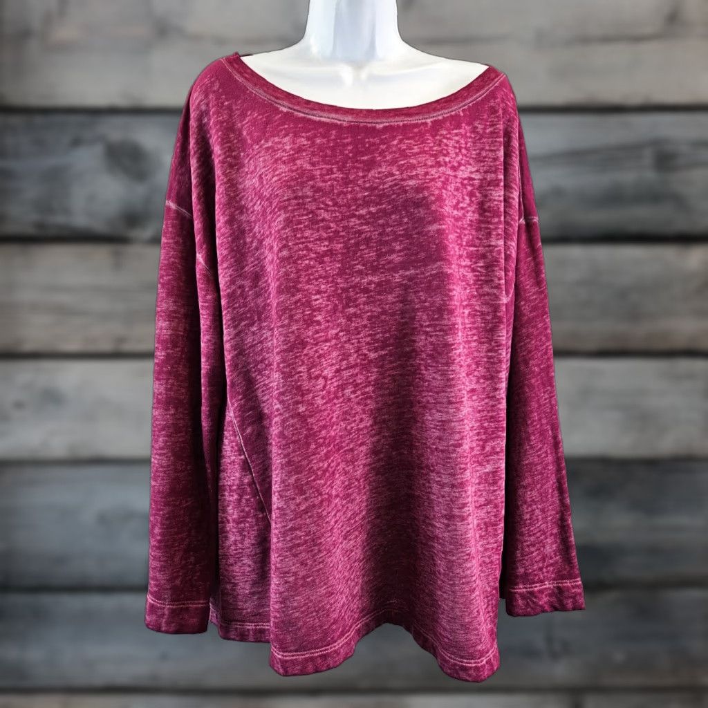 Treasure & Bond Treasure & Bond Womens Pullover Top XL Purple Pink Wide Sleeves Blouse, Long Sleeve, Polyester, Regular, Womens Size XL / US 12-14 / IT 48-50 - 1 Thumbnail