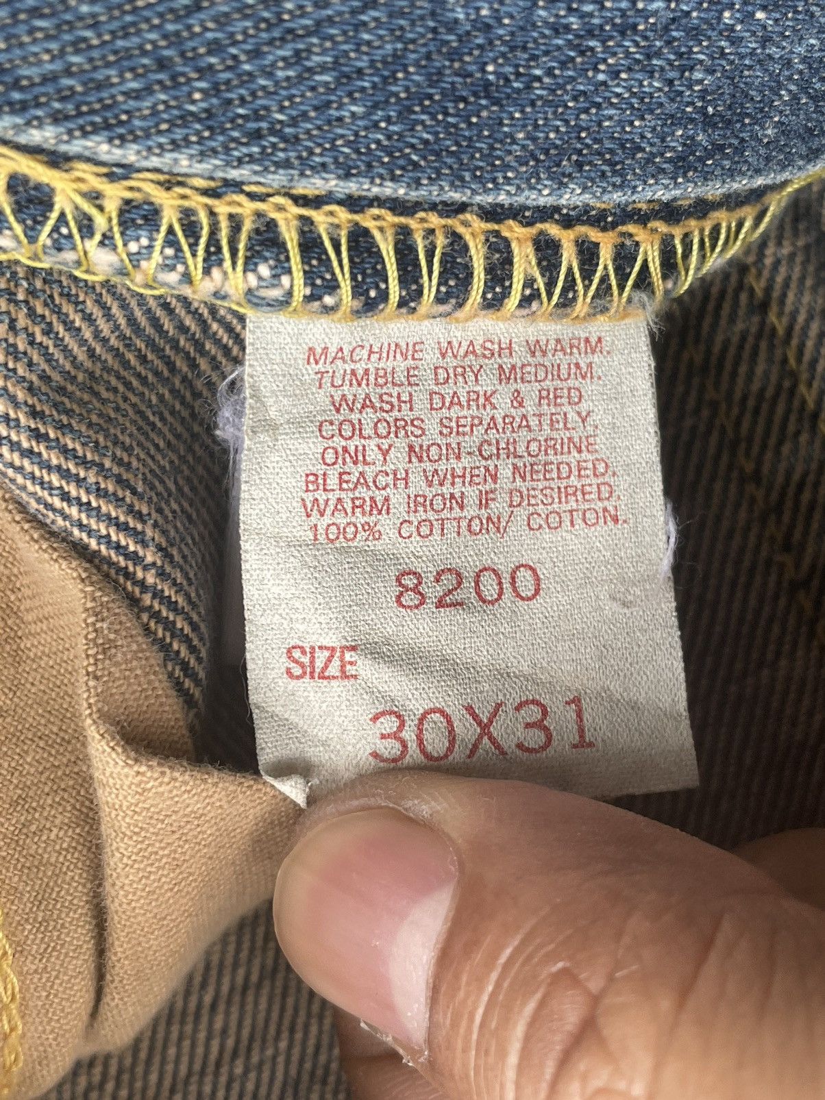 Lee × Vintage Vintage Miss Lee Riders Half Selvedge Denim Size 29" - 16 Thumbnail